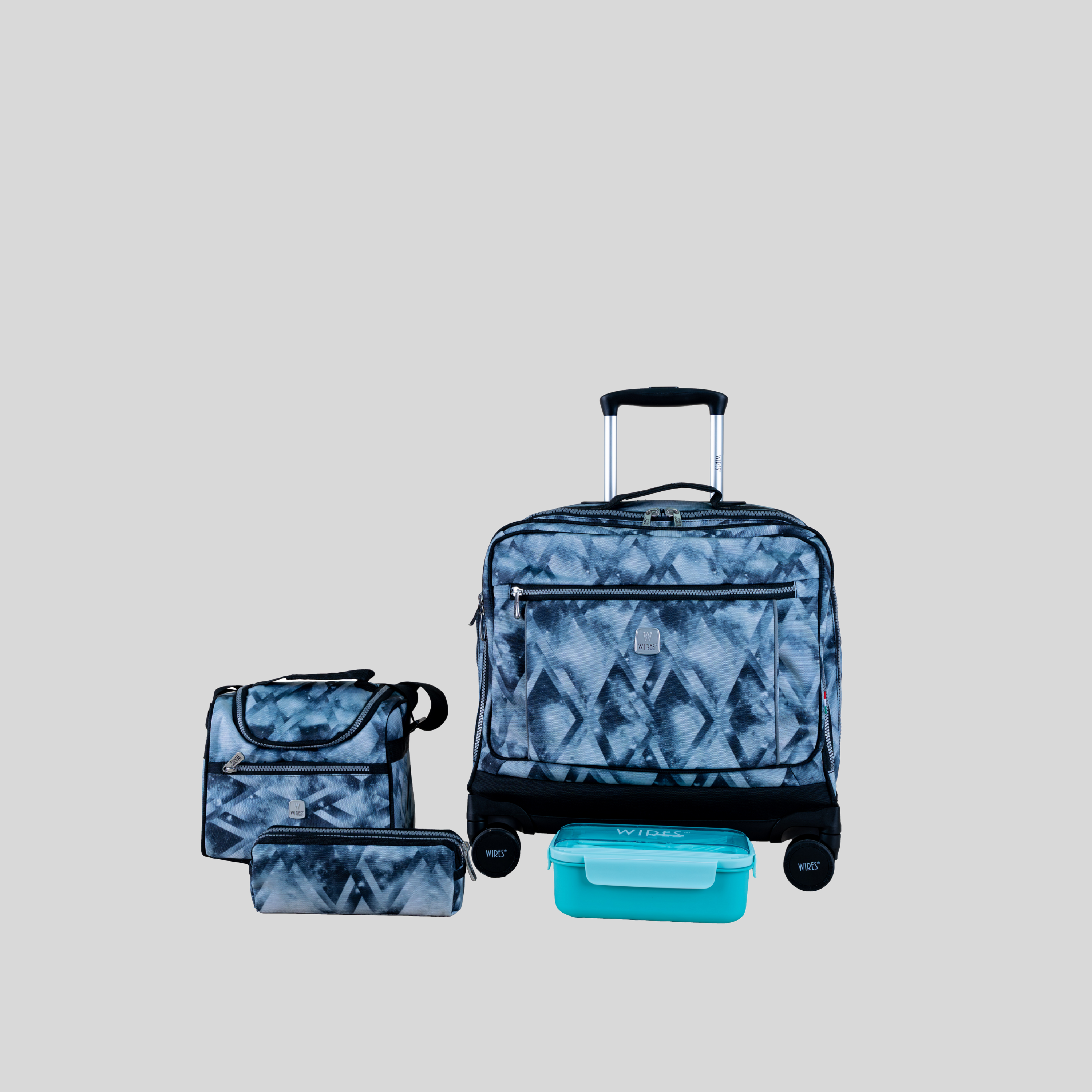 4 Wheels Trolley School Bag-Set of 4
