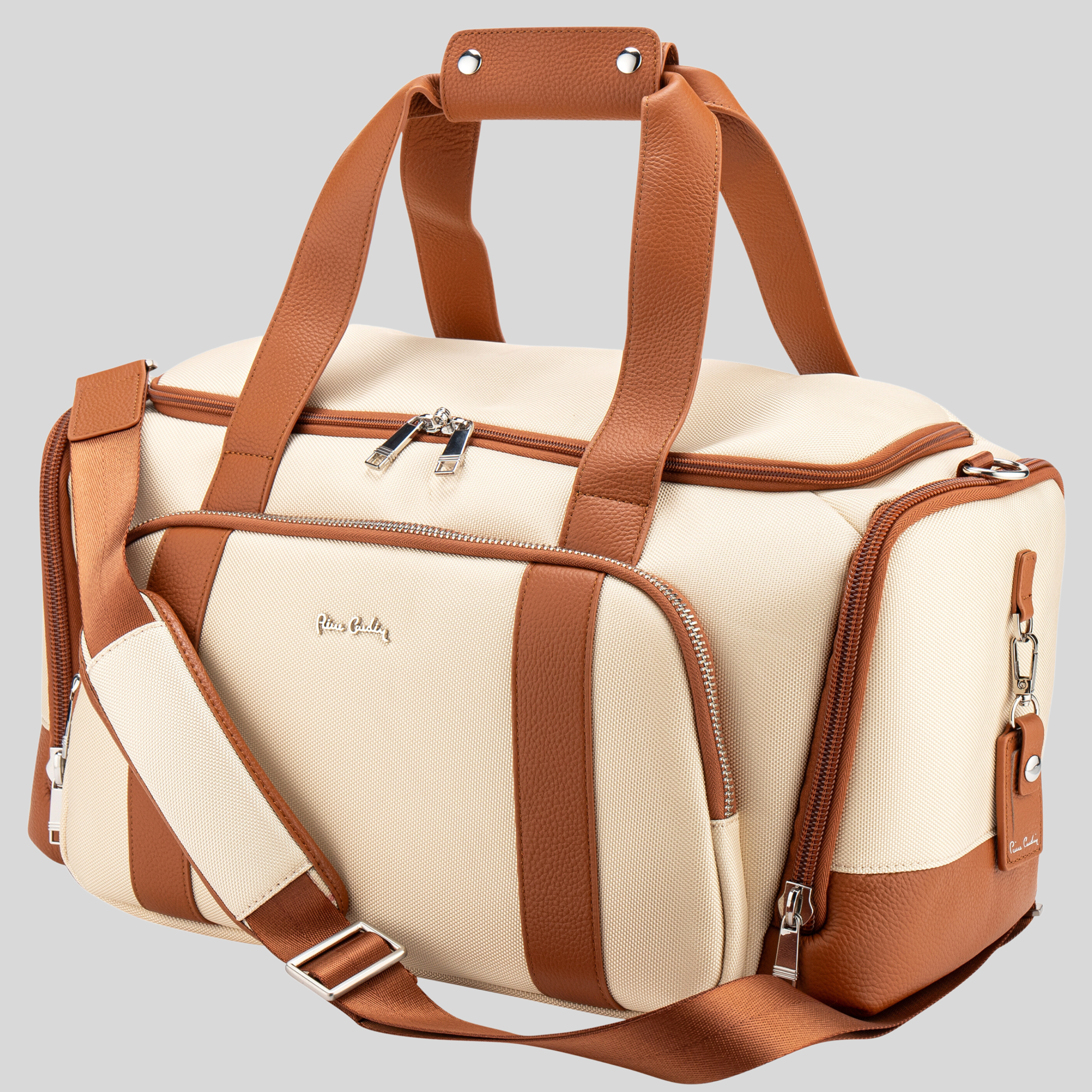 Pierre Cardin Unisex Lightweight Multipurpose Luggage Duffle Bag For Gym And Travel 20 Inch PB87090 Beige