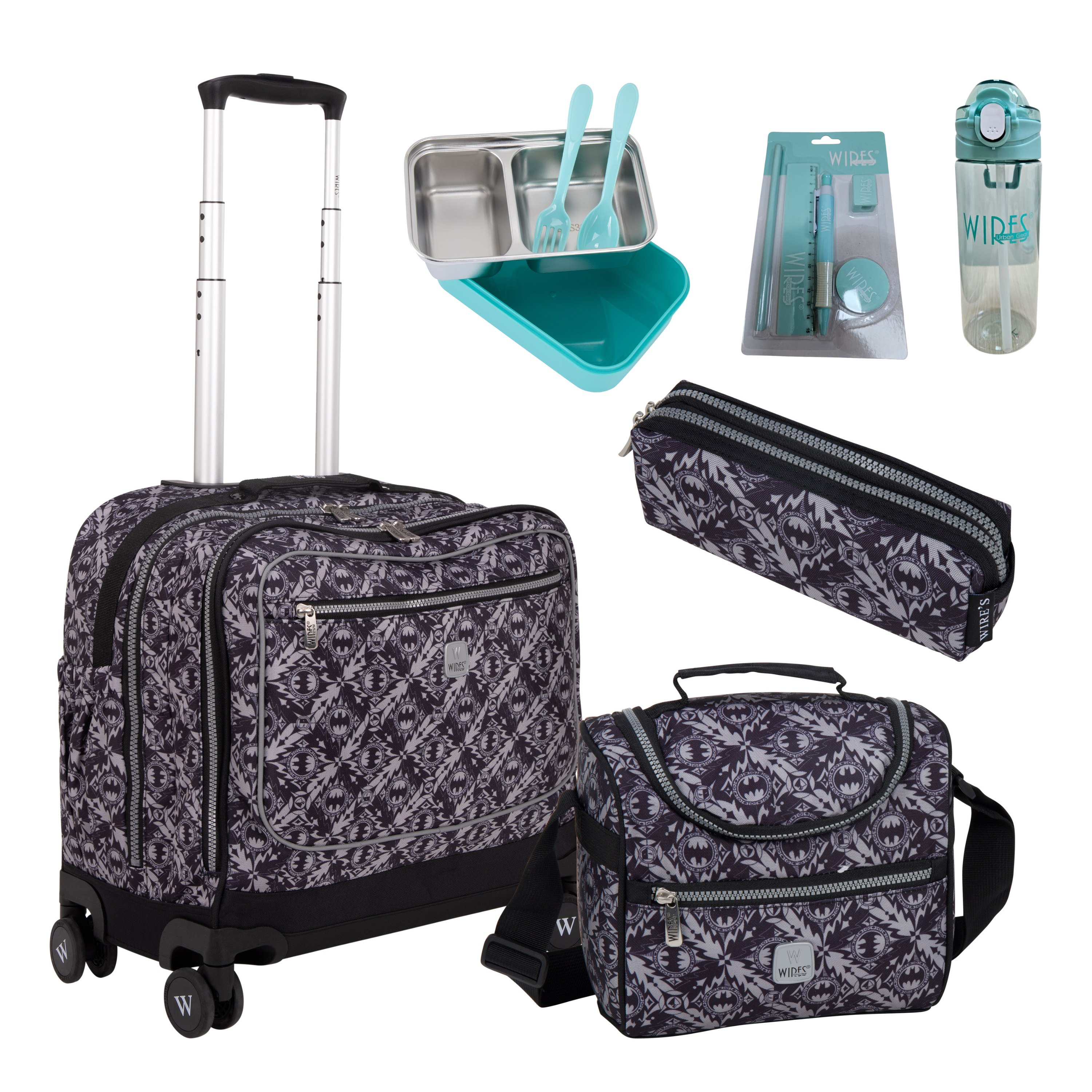 4 Wheels Trolley School Bag-Set of 5