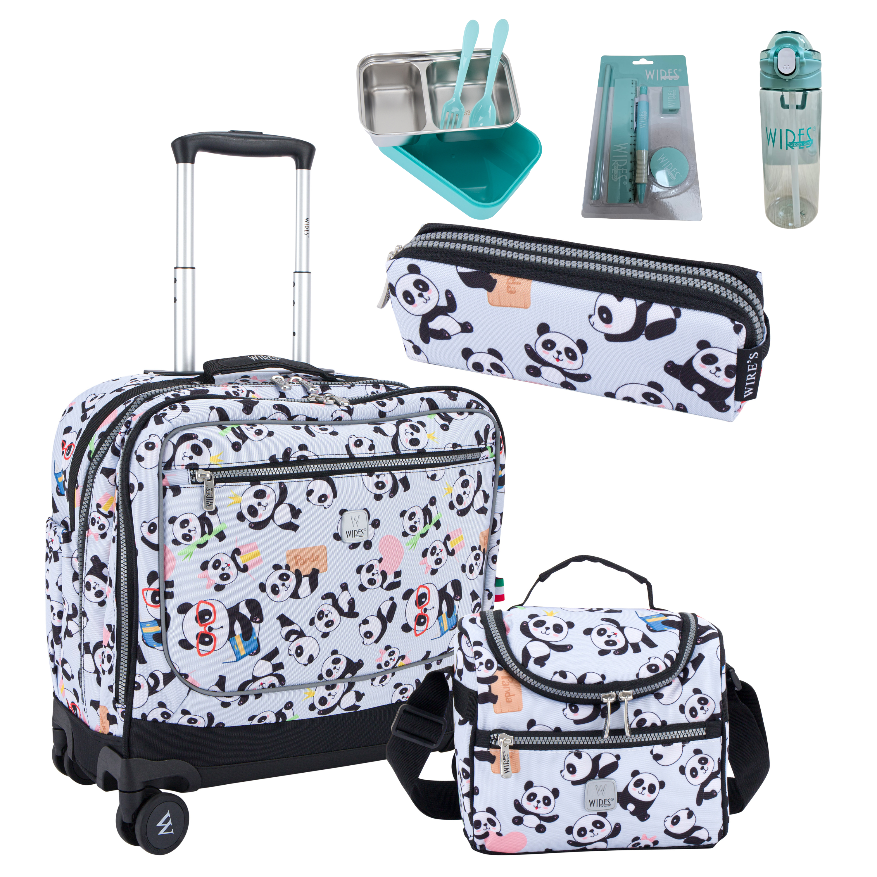 4 Wheels Trolley School Bag-Set of 5