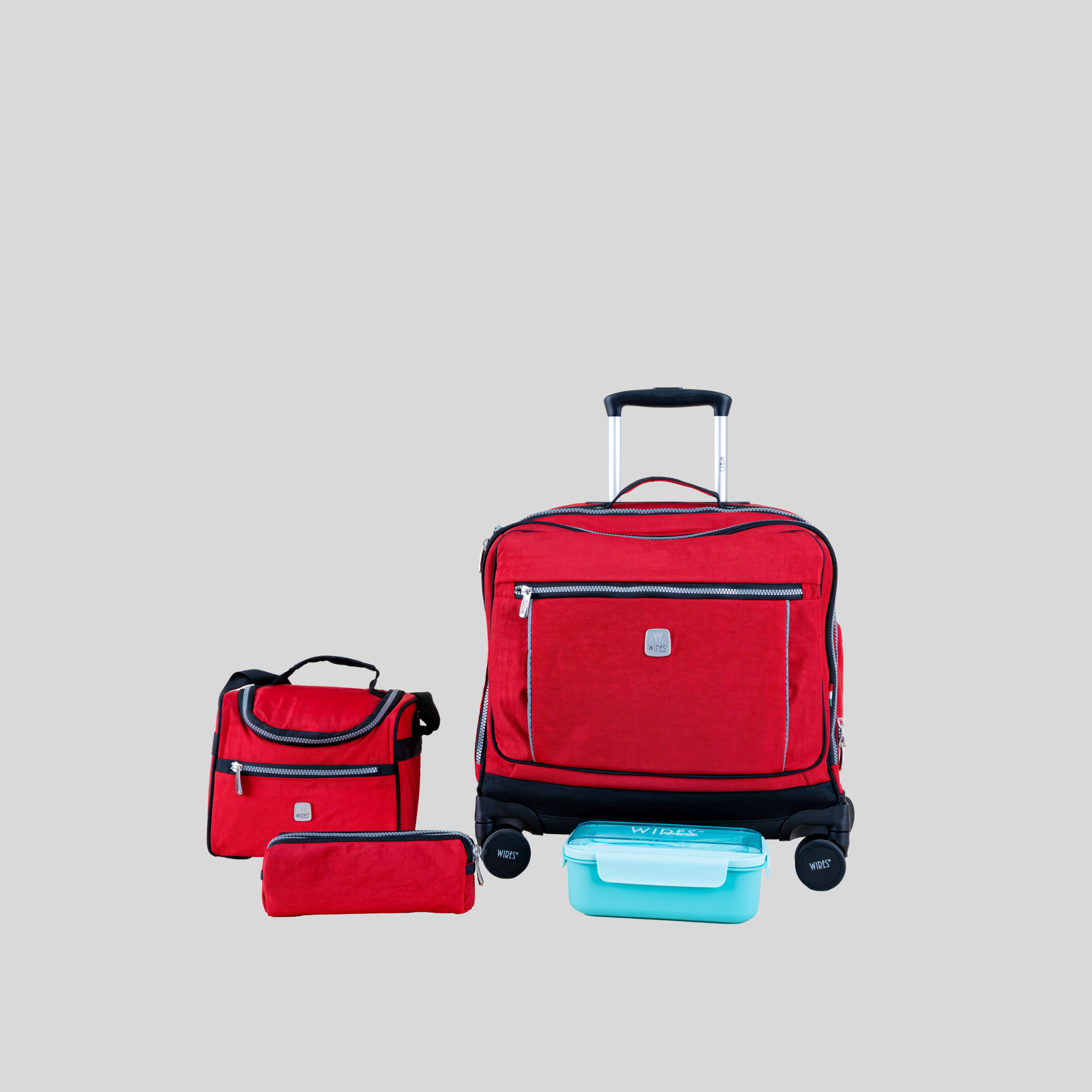 4 Wheels Trolley School Bag-Set of 4