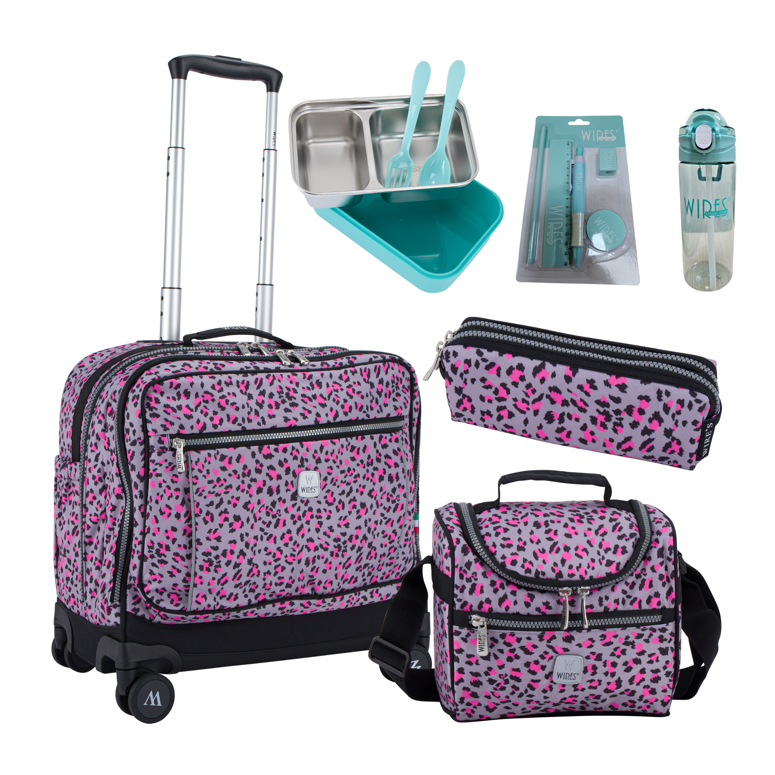 4 Wheels Trolley School Bag-Set of 5