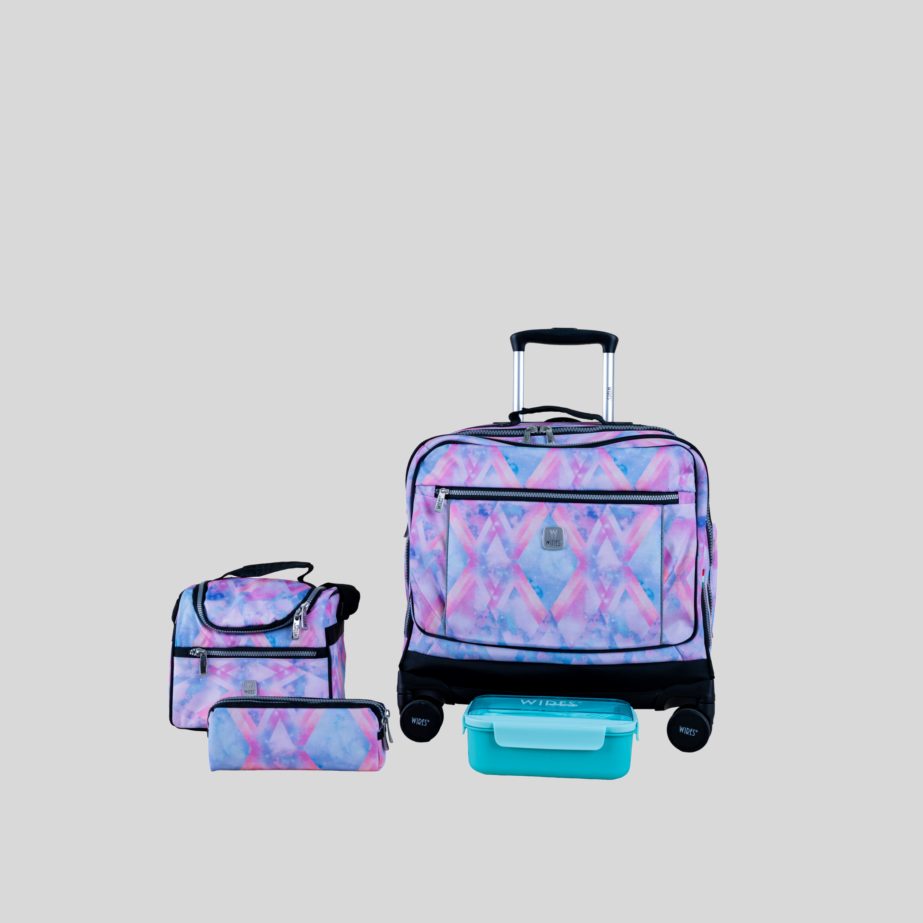 4 Wheels Trolley School Bag-Set of 4
