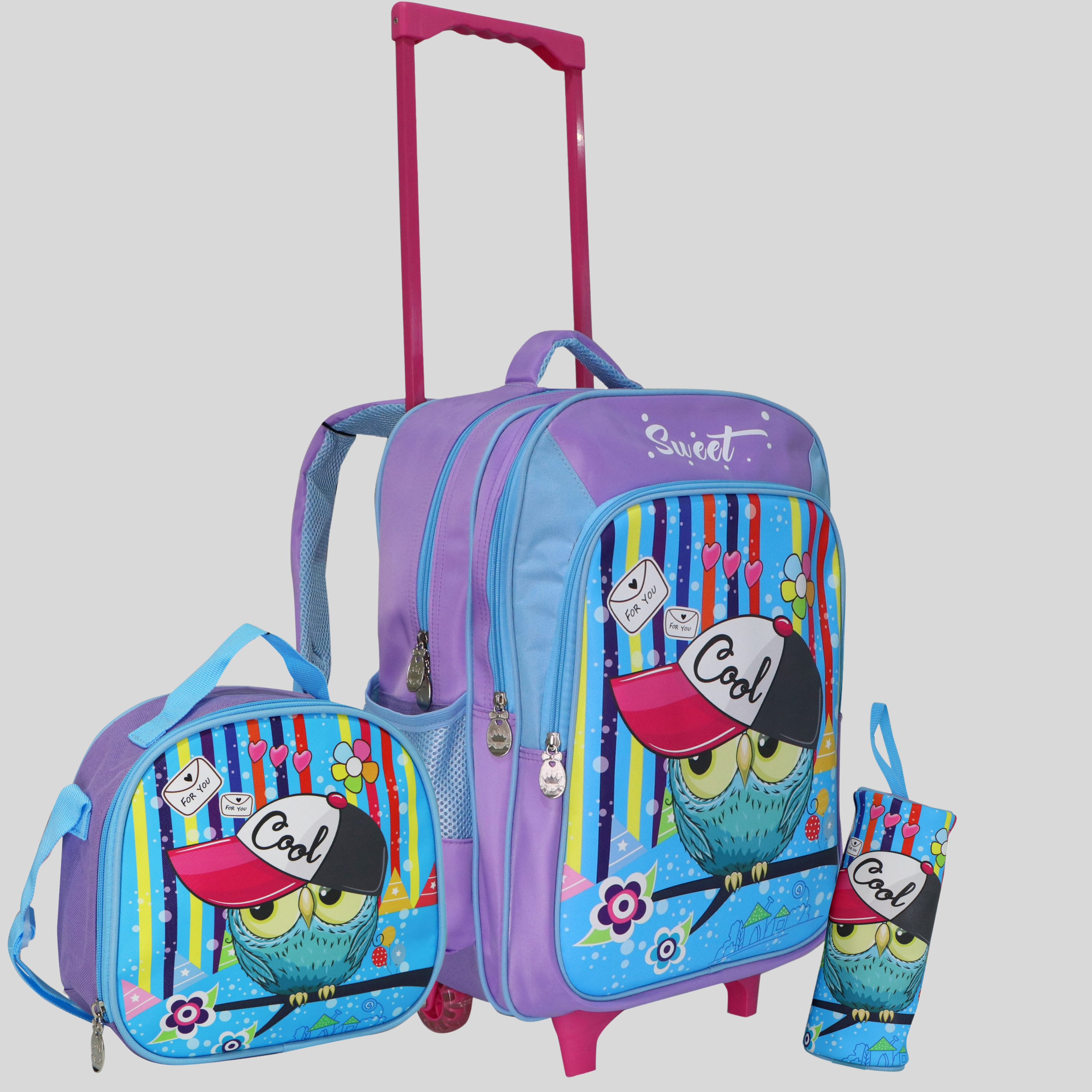 School Rolling Backpack - Set of 3