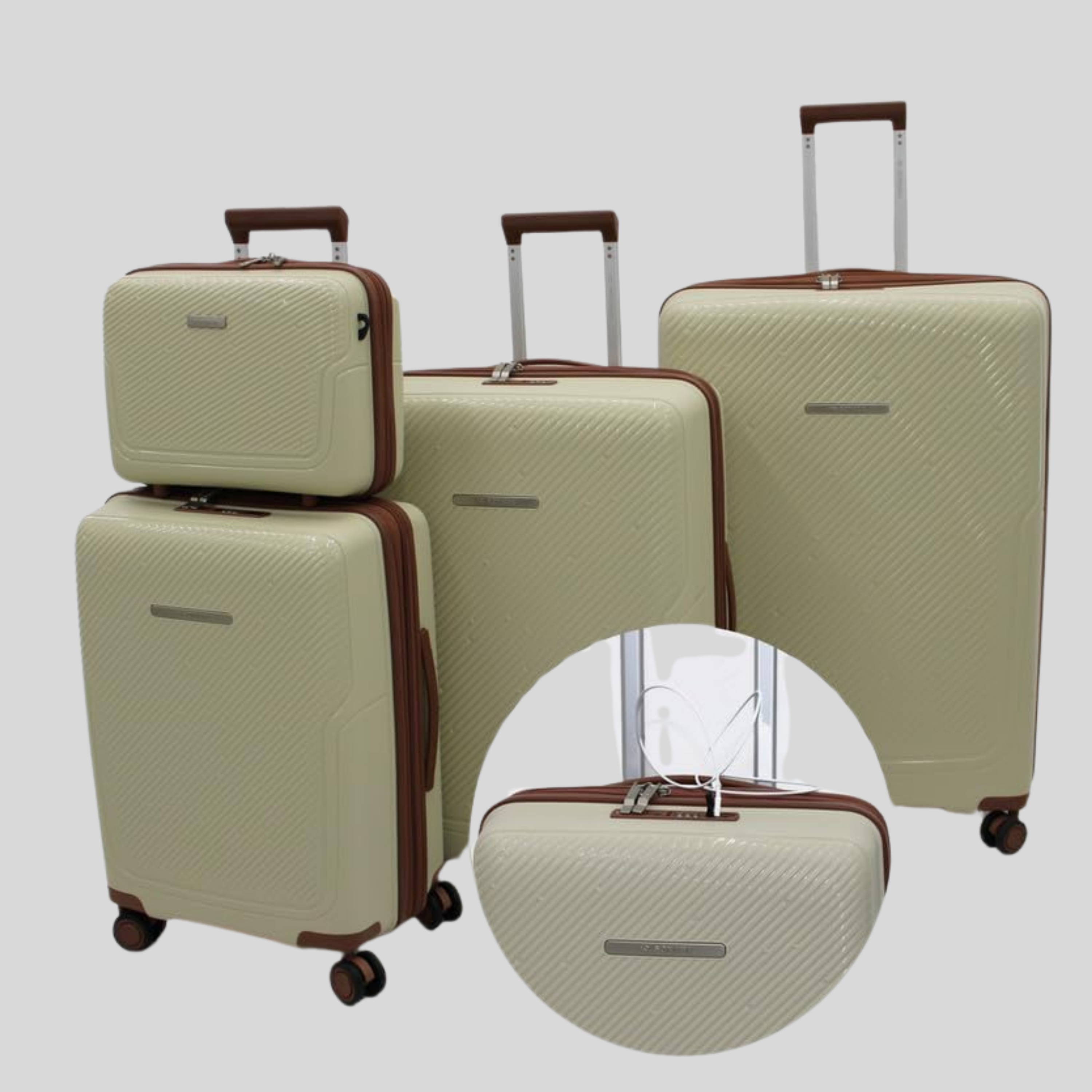 Unbreakable 4 Wheel Luggage Set of 4