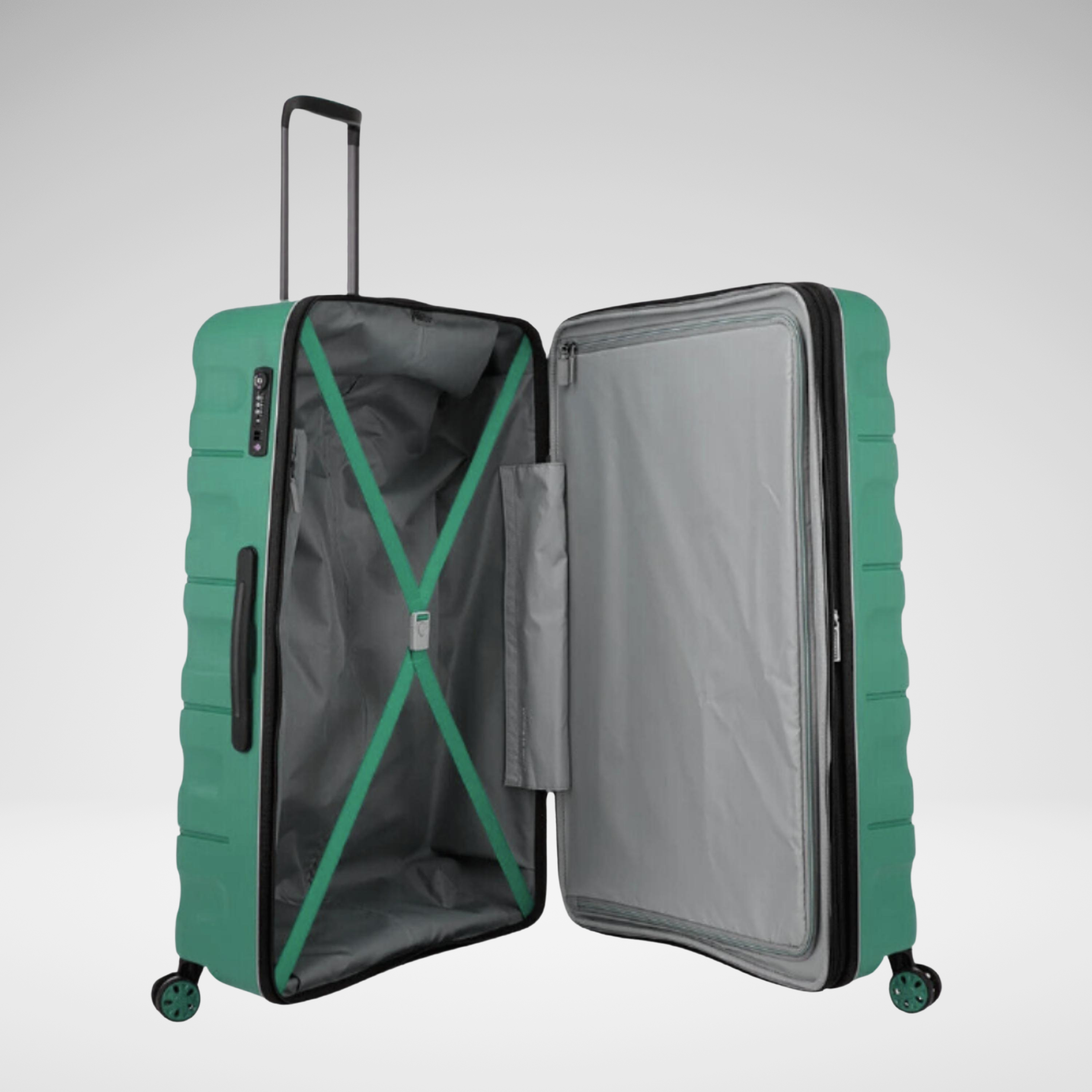 Juno Set of 3 Unbreakable Luggage-Green