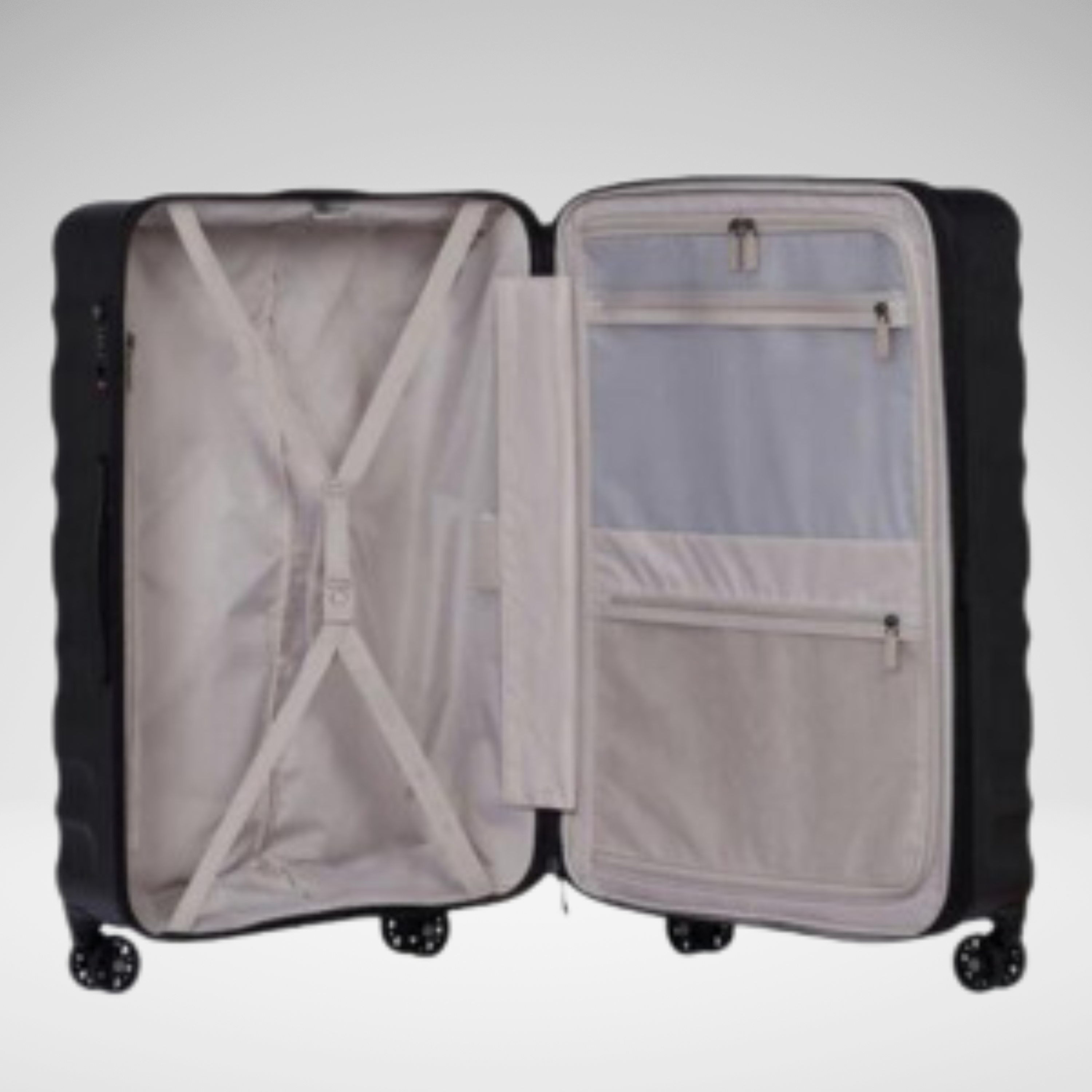 Clifton Large polycarbonate Suitcases 28 Inch-Black