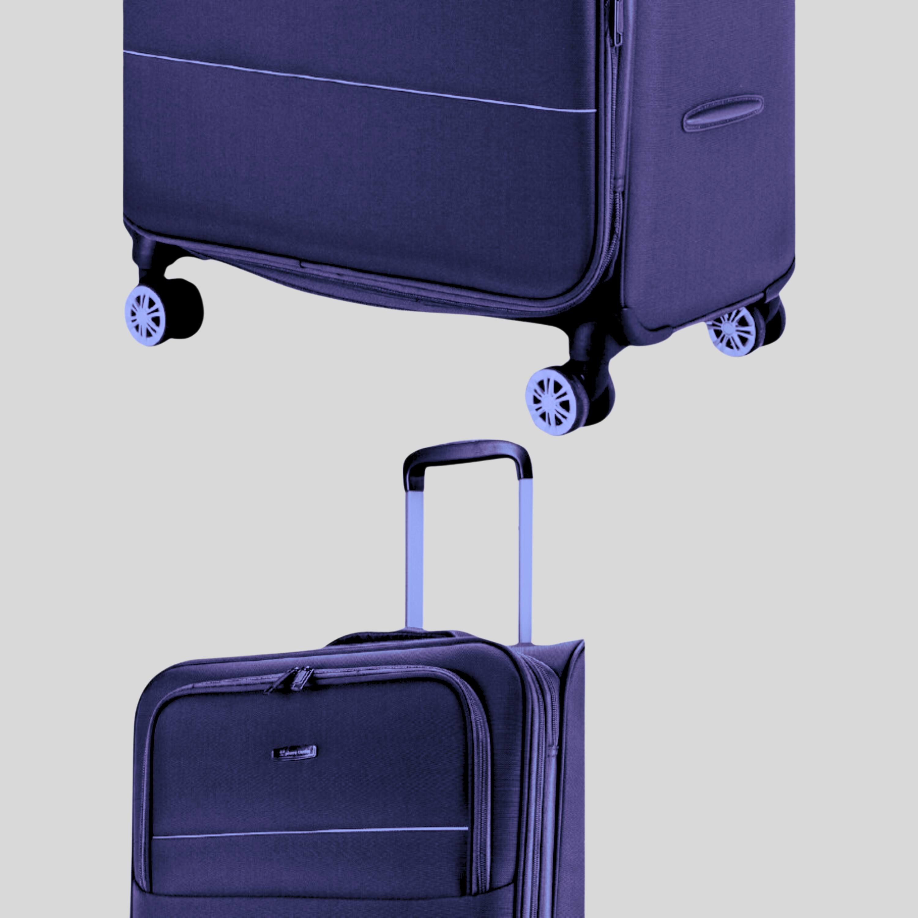 Soft Side Lightweight Luggage Set of 3-Navy