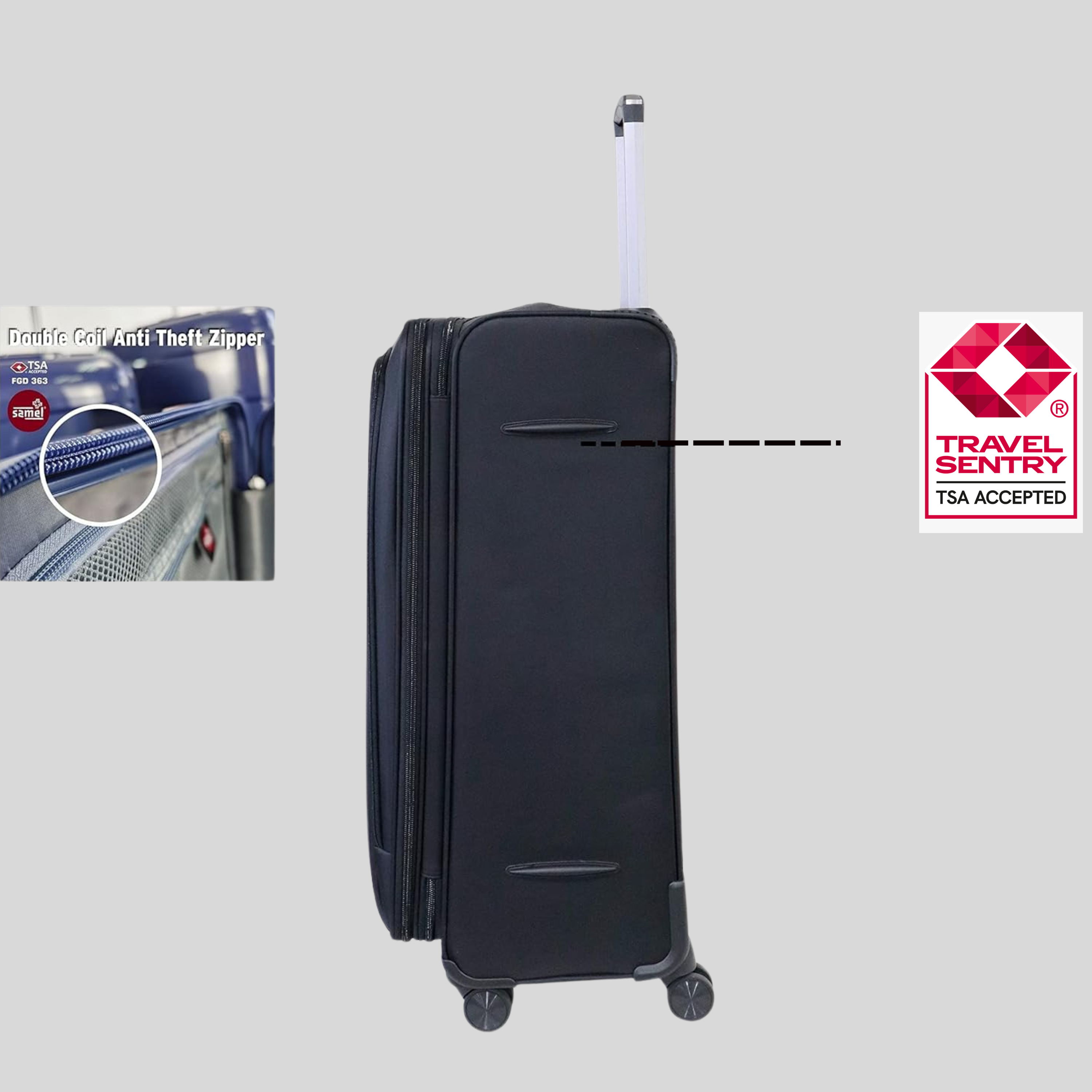 PIERRE CARDIN Soft side Luggage User Collection Set of 3