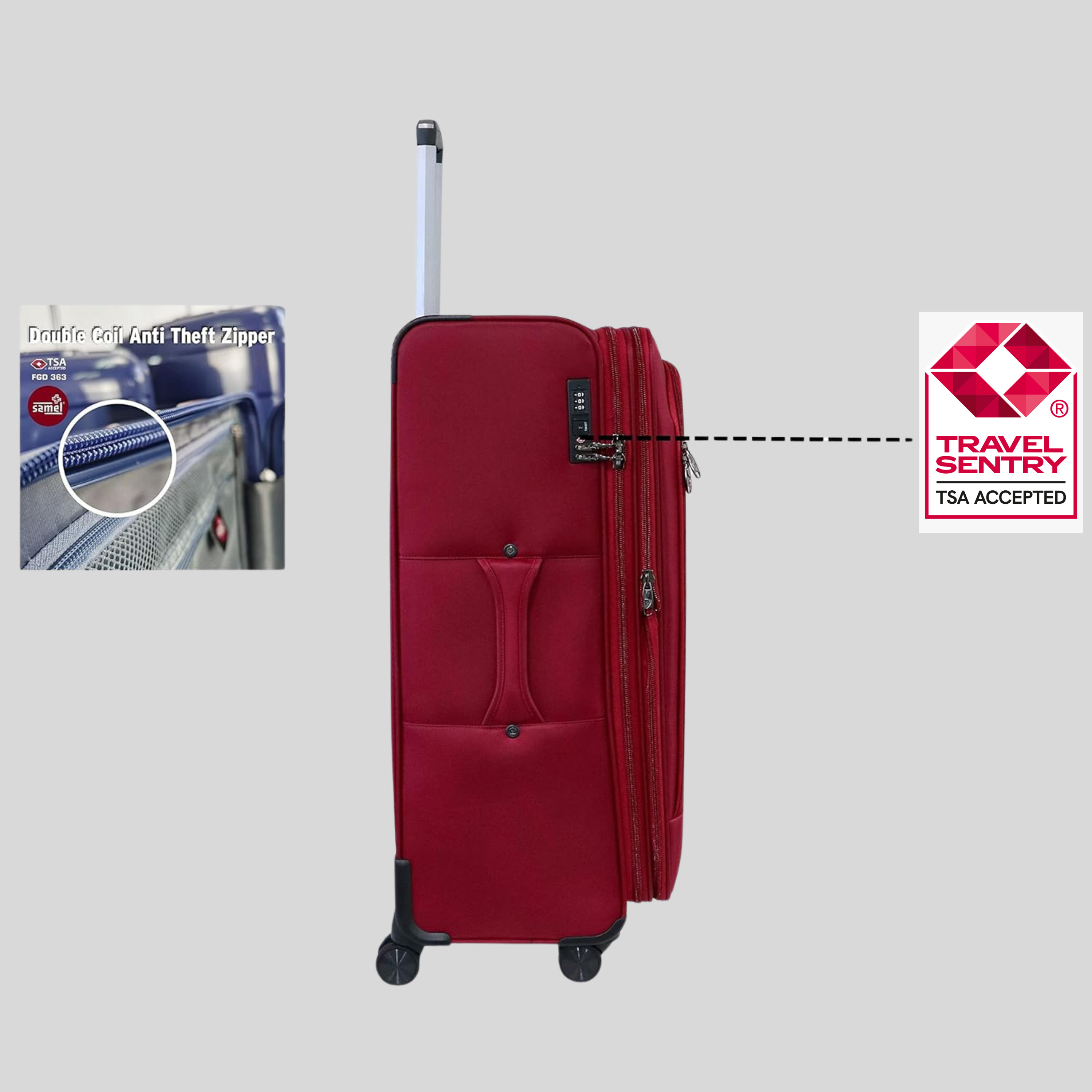 PIERRE CARDIN Soft side Luggage User Collection Set of 3