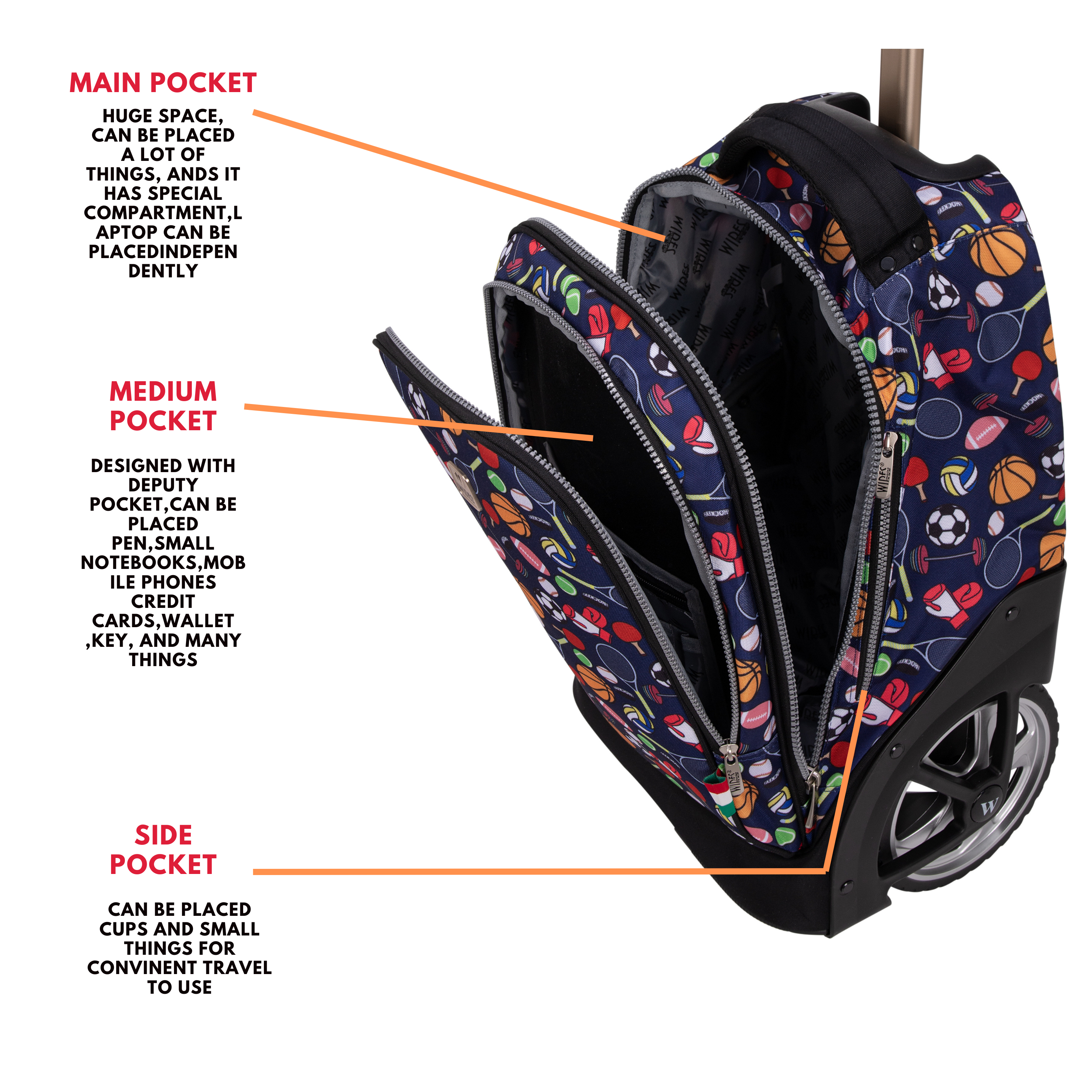 Big Wheel School Trolley - Set of 5