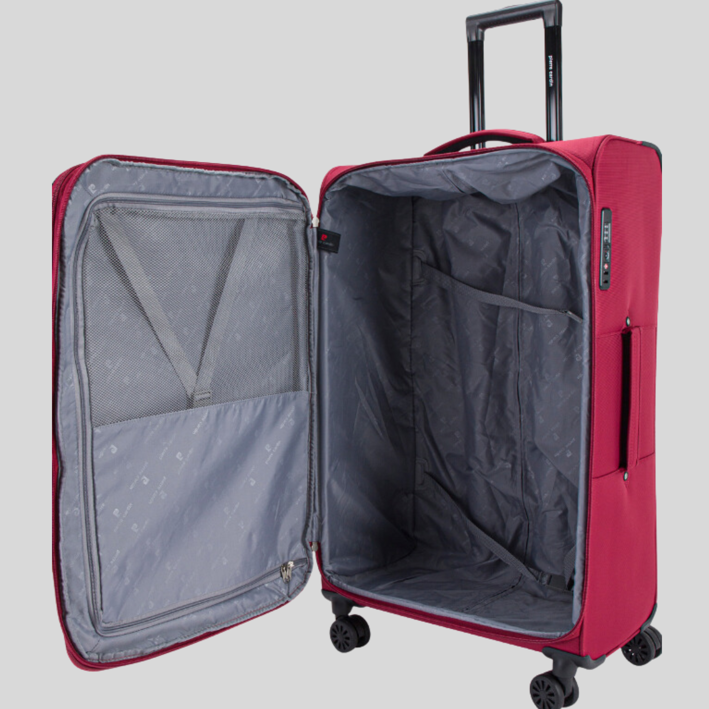 Brooklyn Soft Side Luggage Set of 3-Maroon
