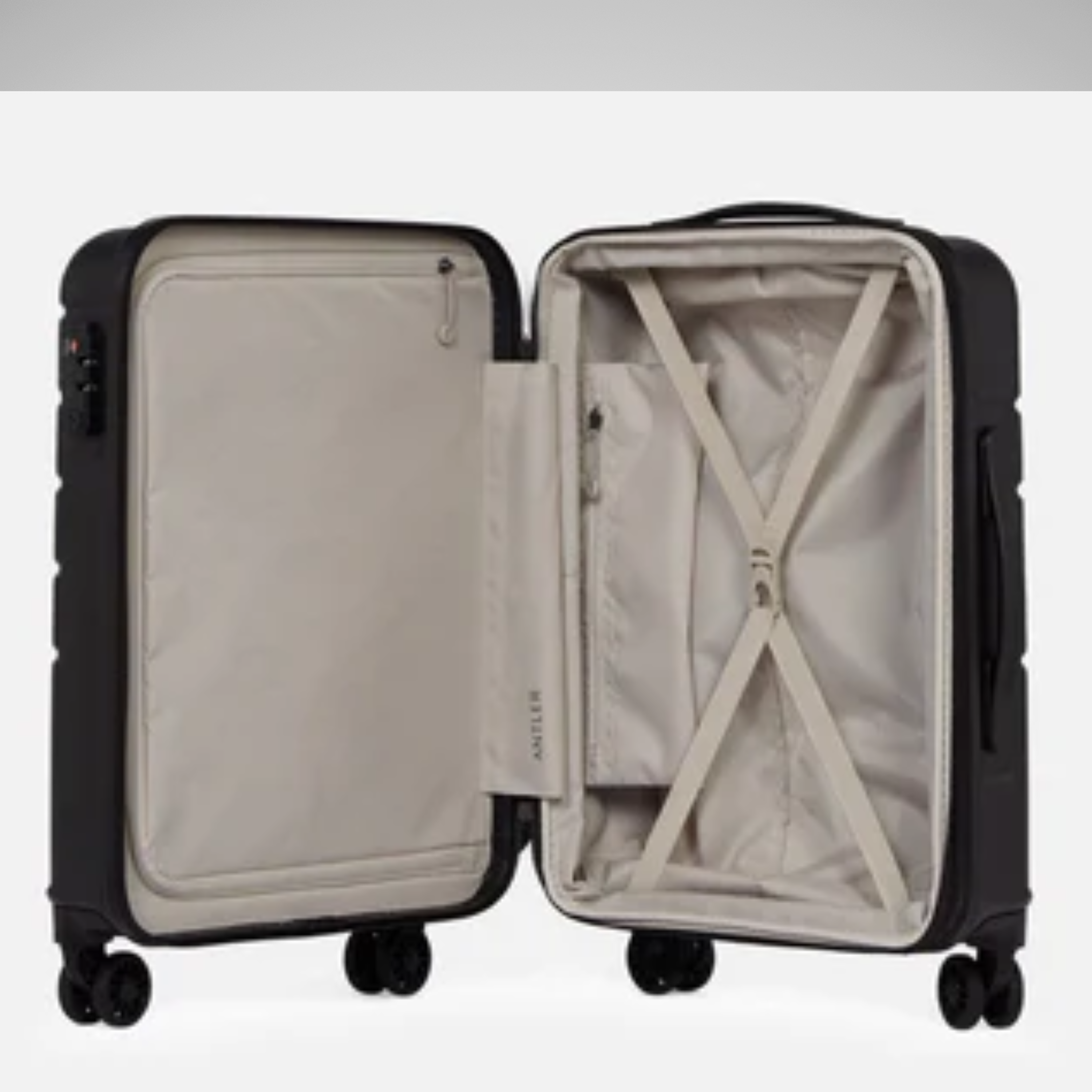 Logo Polycarbonate Large Suitcase 28 Inch-Black