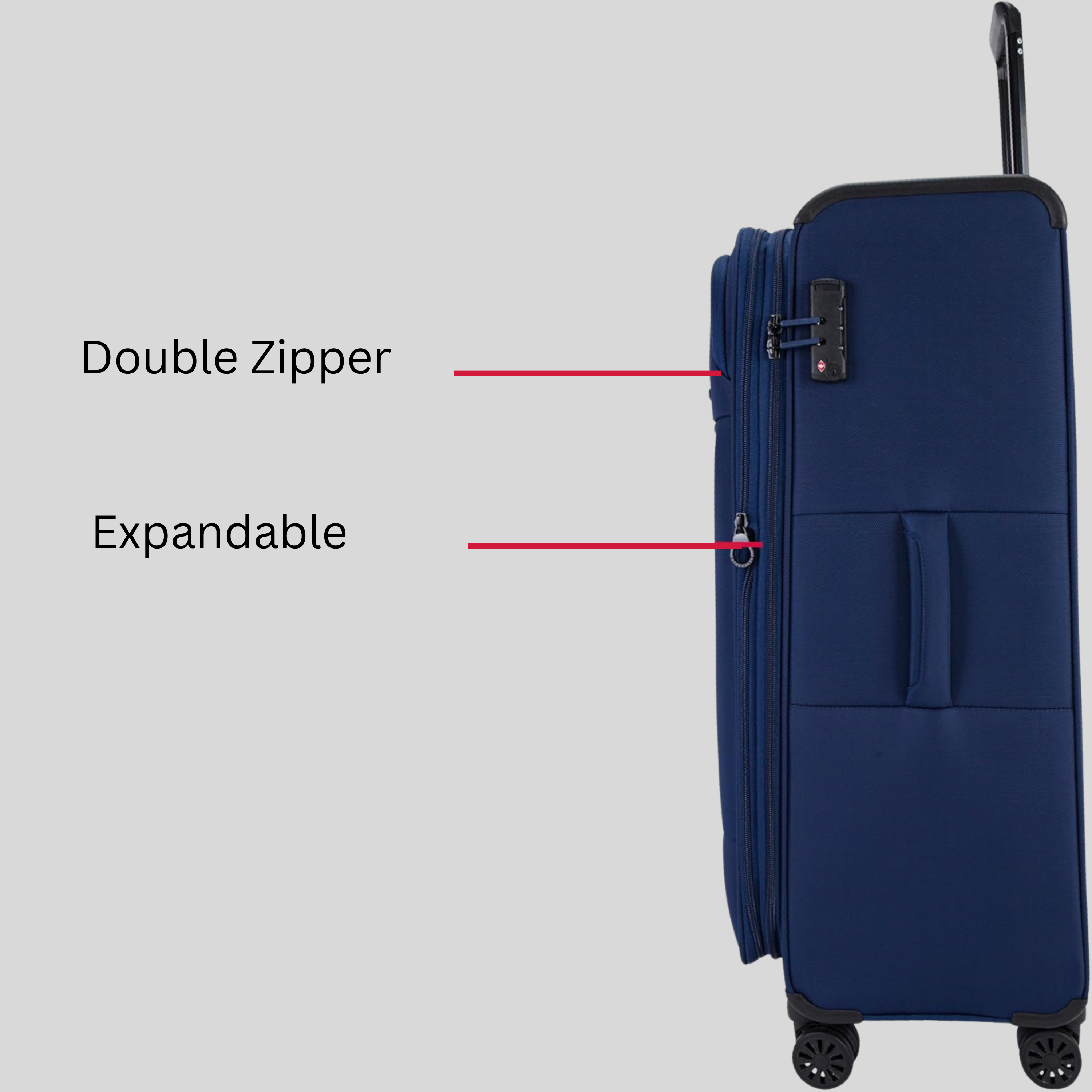VERAGE Toledo Soft and Expandable Luggage Set of 3