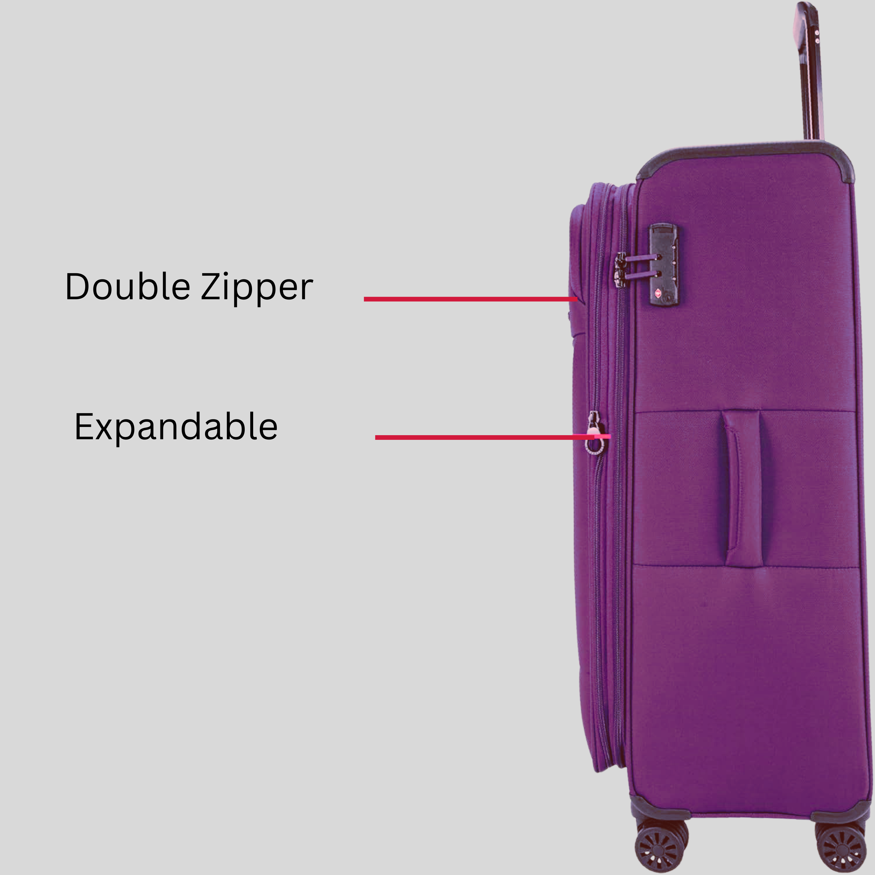 VERAGE Toledo Soft and Expandable Luggage Set of 3
