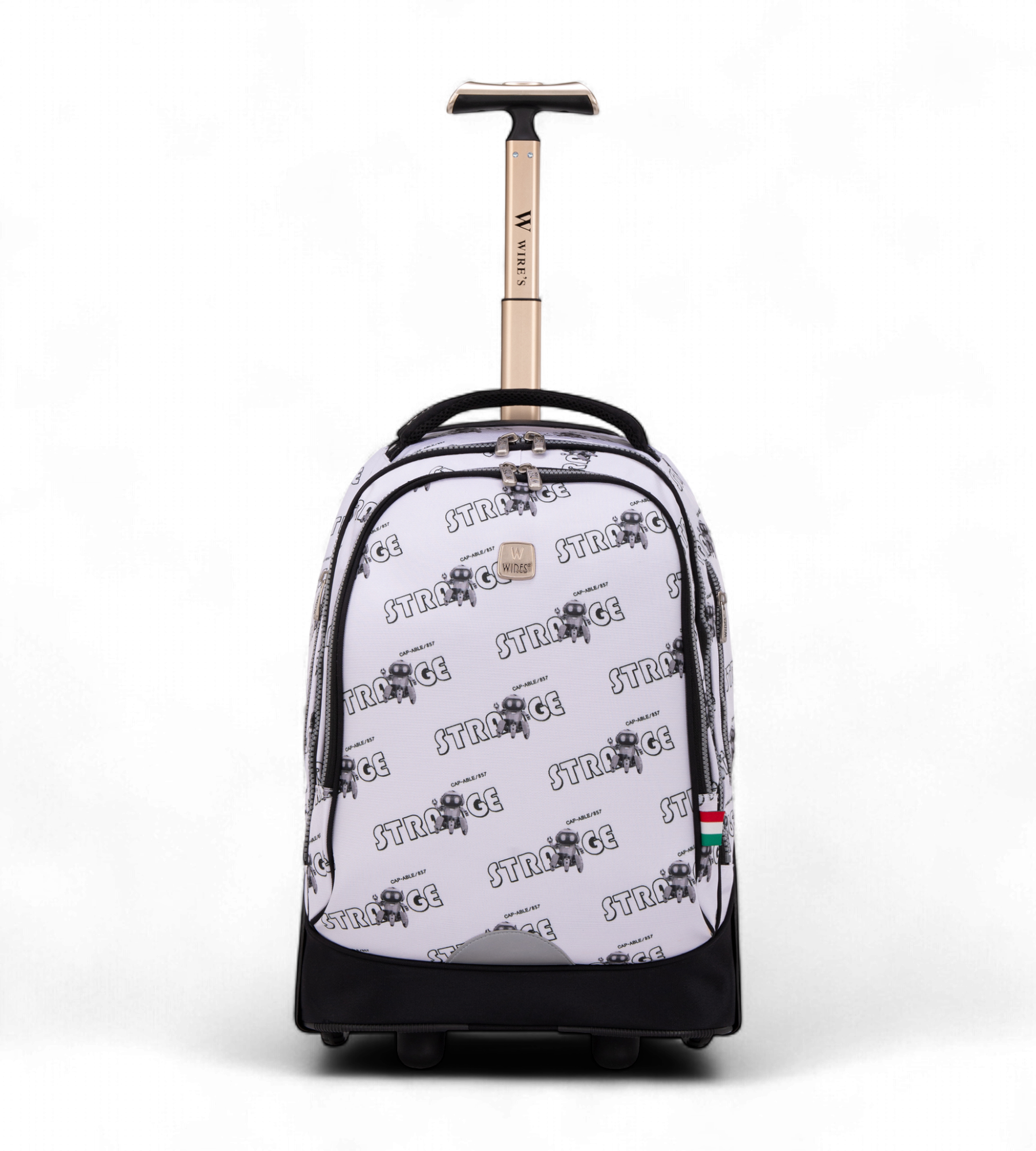 WIRES 5-Piece Rolling School Bag Set with Big Wheels