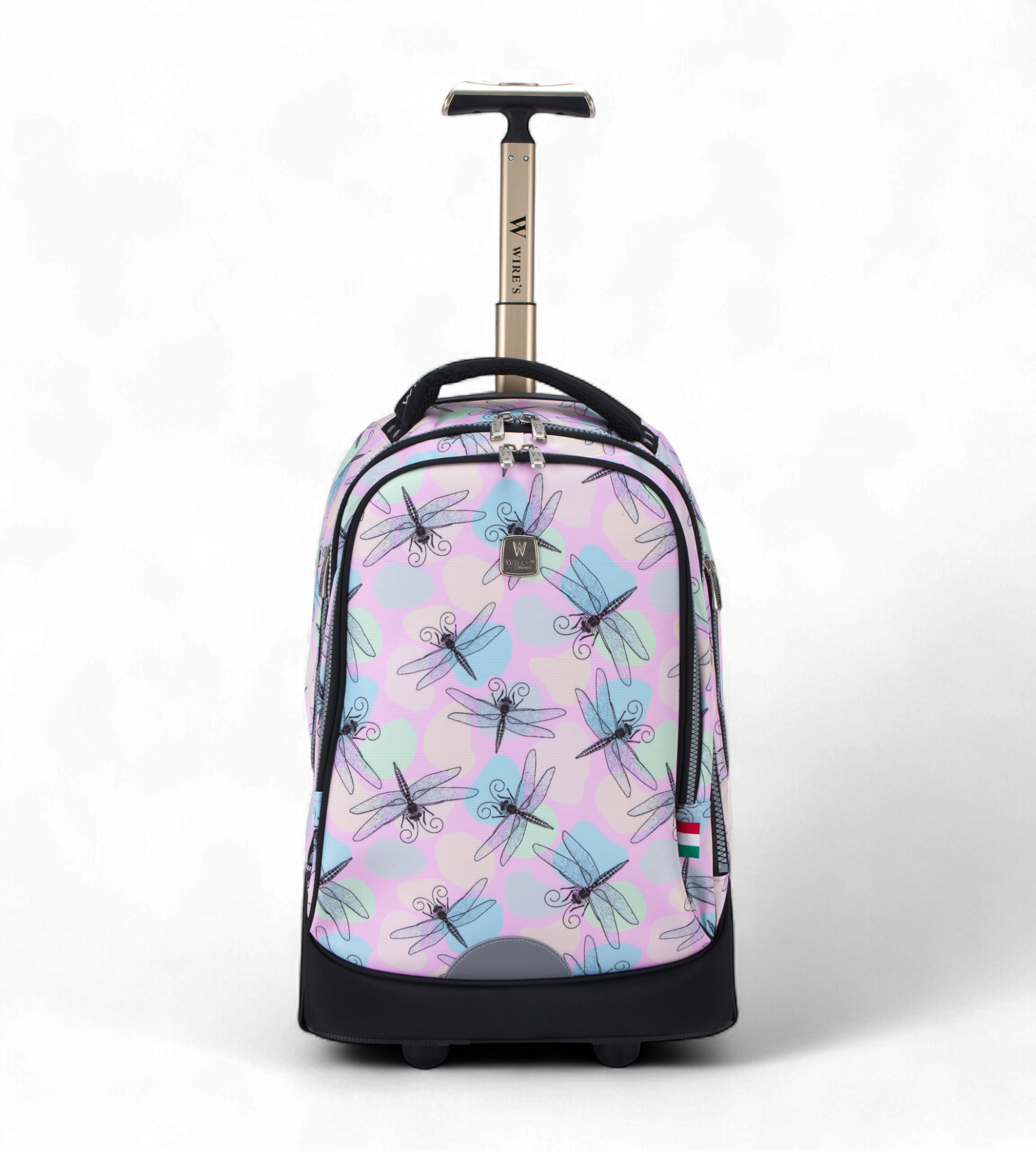 WIRES 5-Piece Rolling School Bag Set with Big Wheels