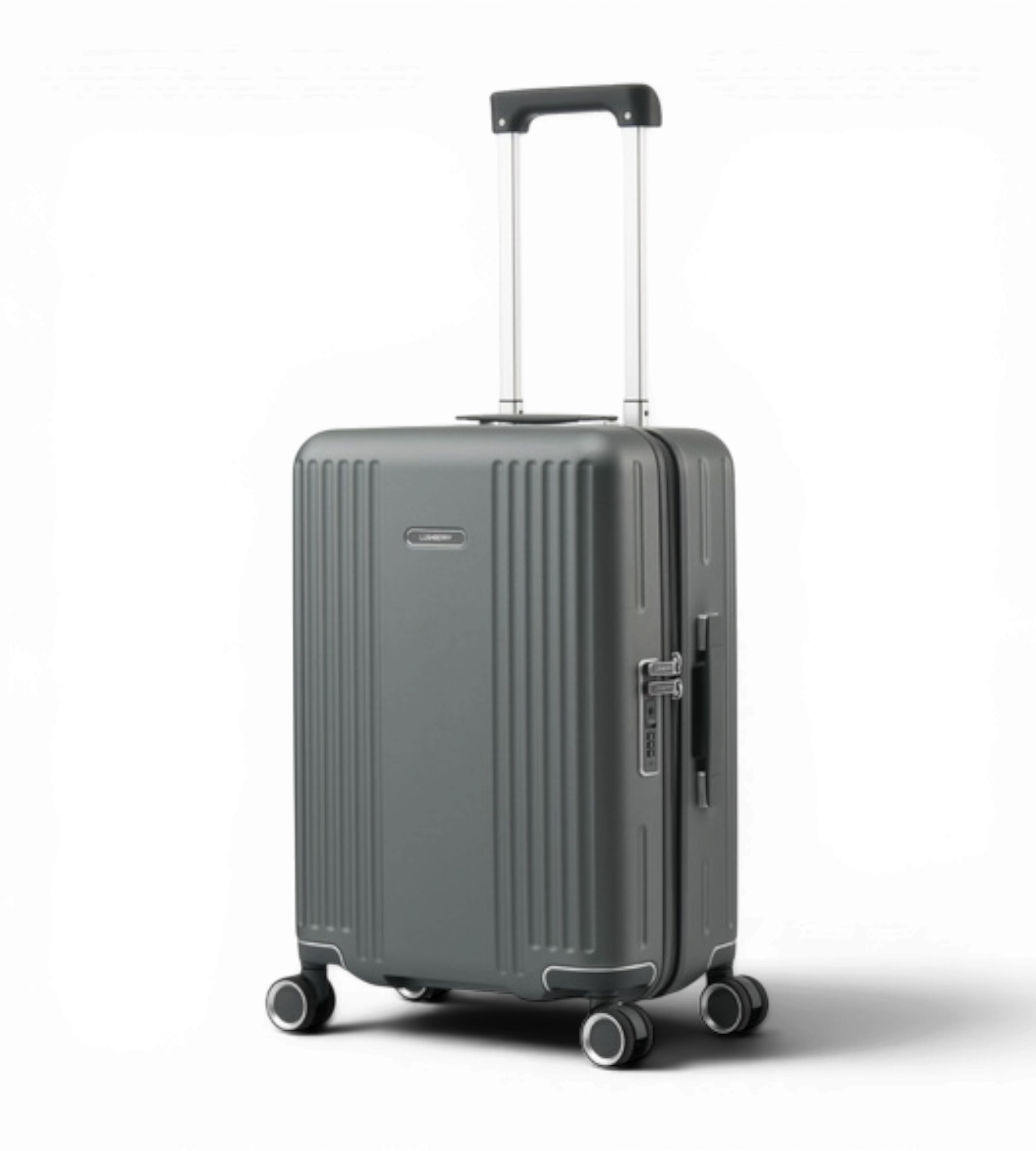 Lushberry Quantum Small 20 Inch Aluminum Spinner Suitcase