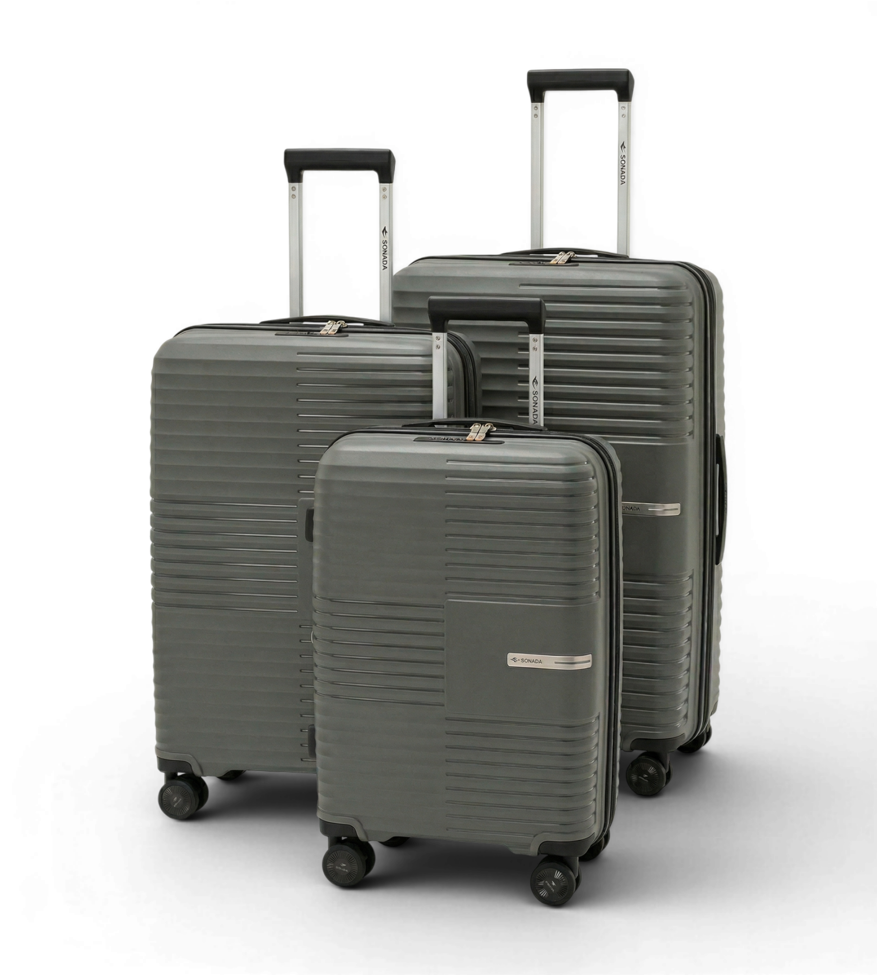 Sonada Valencia 3 Piece Aluminum Spinner Luggage Set