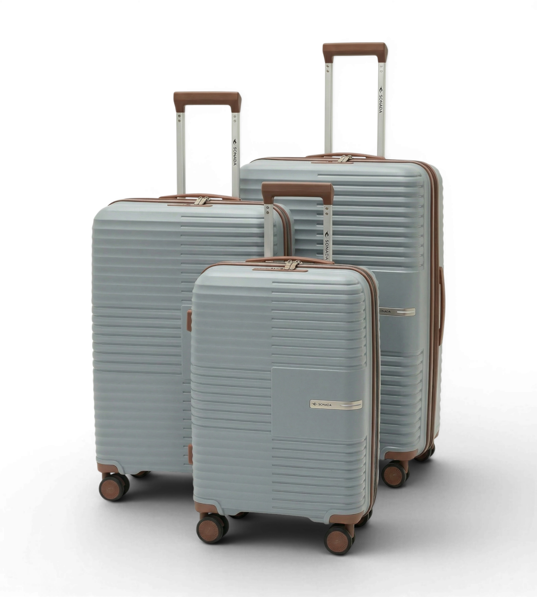 Sonada Valencia 3 Piece Aluminum Spinner Luggage Set