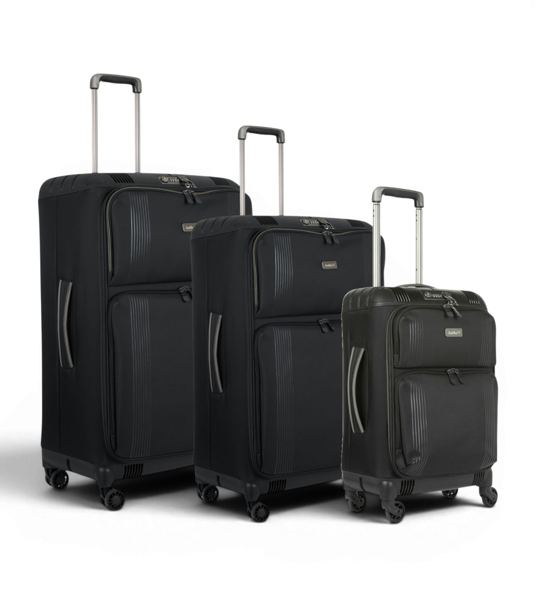 Antler Titus 3 Piece Soft Shell Spinner Luggage Set