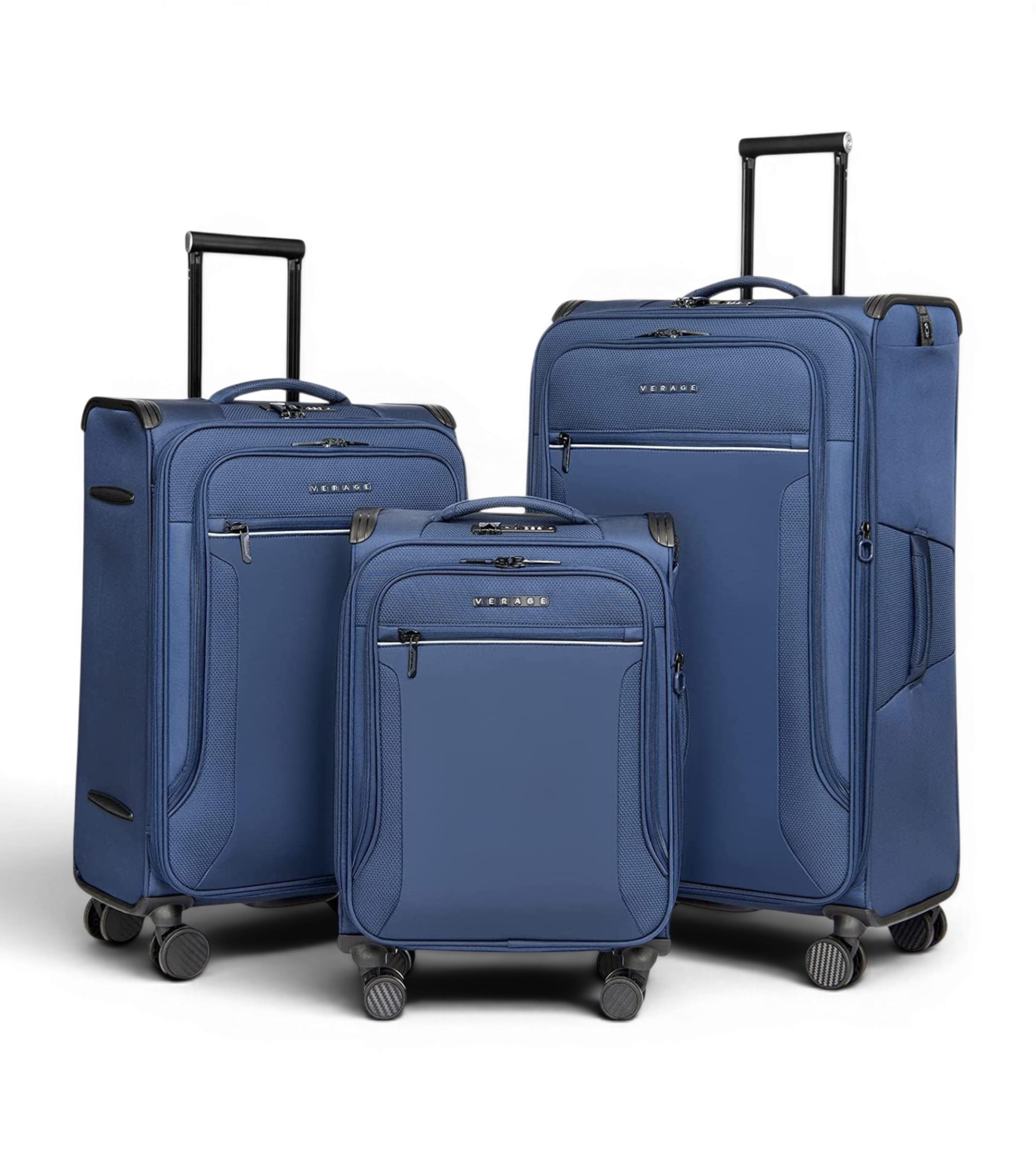 Verage Toledo 3 Piece Soft Shell Spinner Luggage Set