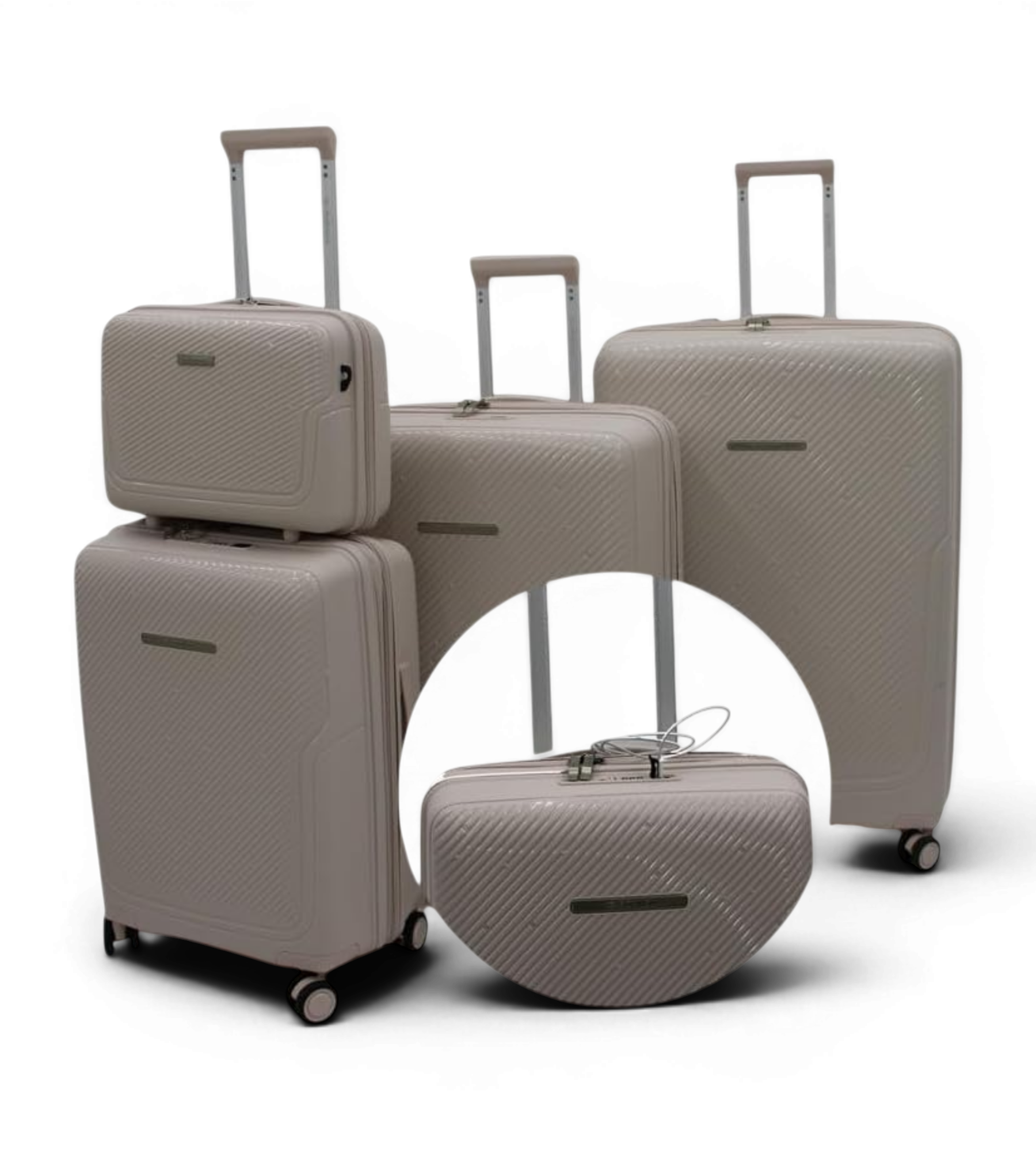 Sonada 4 Piece Polypropylene Spinner Luggage Set