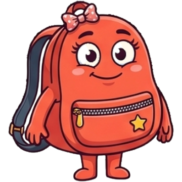 Zippy school backpack mascot