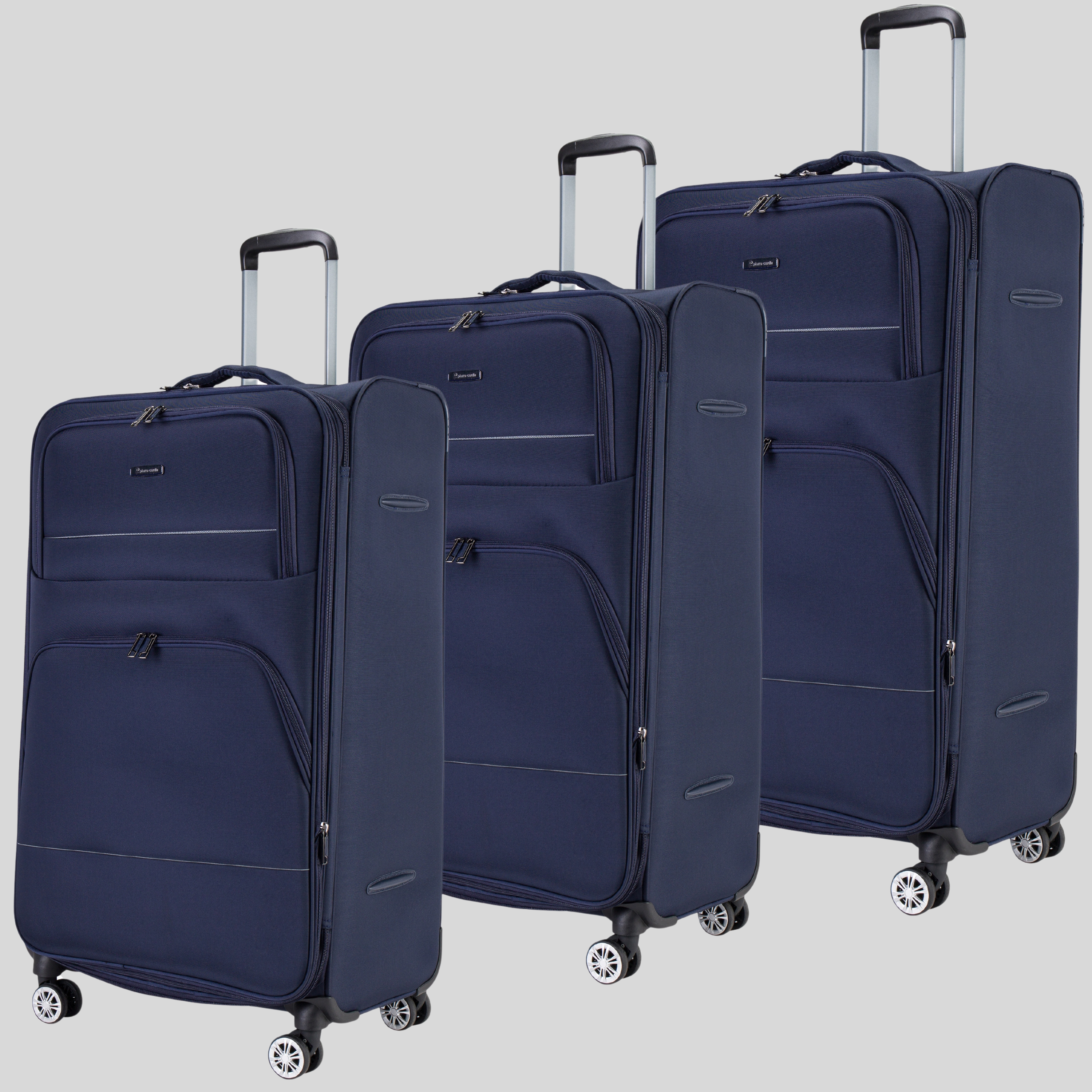 Soft Side Lightweight Luggage Set of 3-Navy