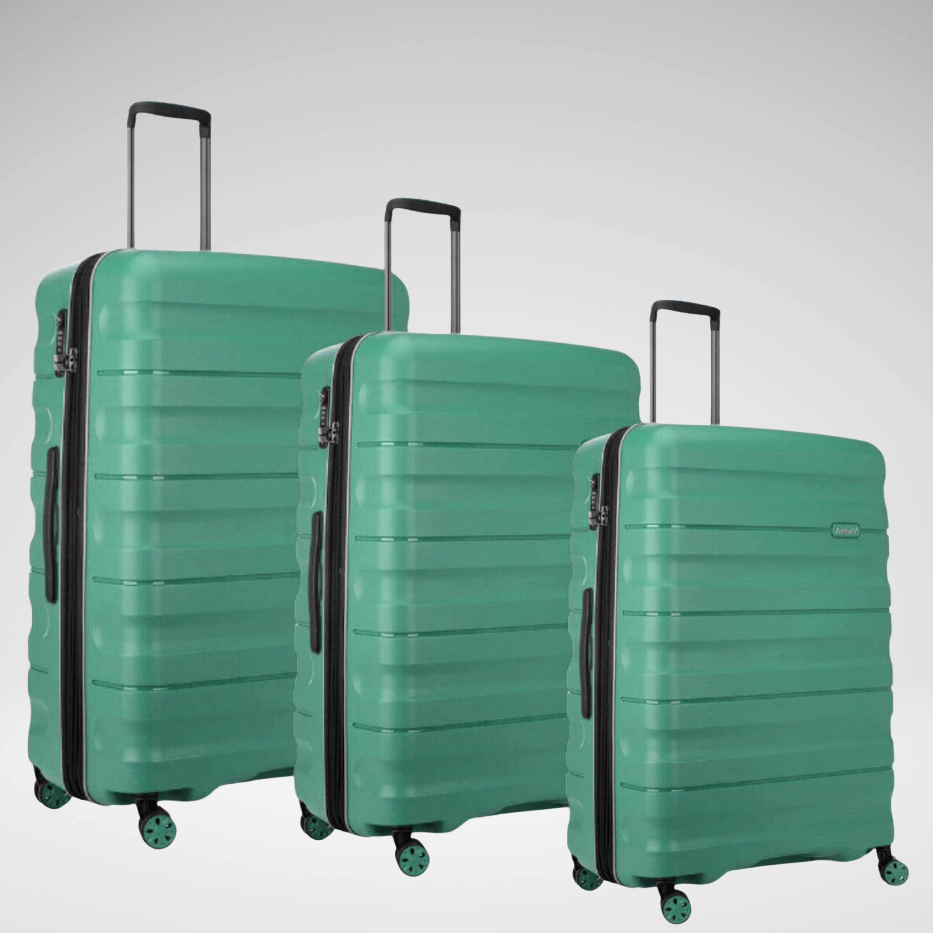 Juno Set of 3 Unbreakable Luggage-Green