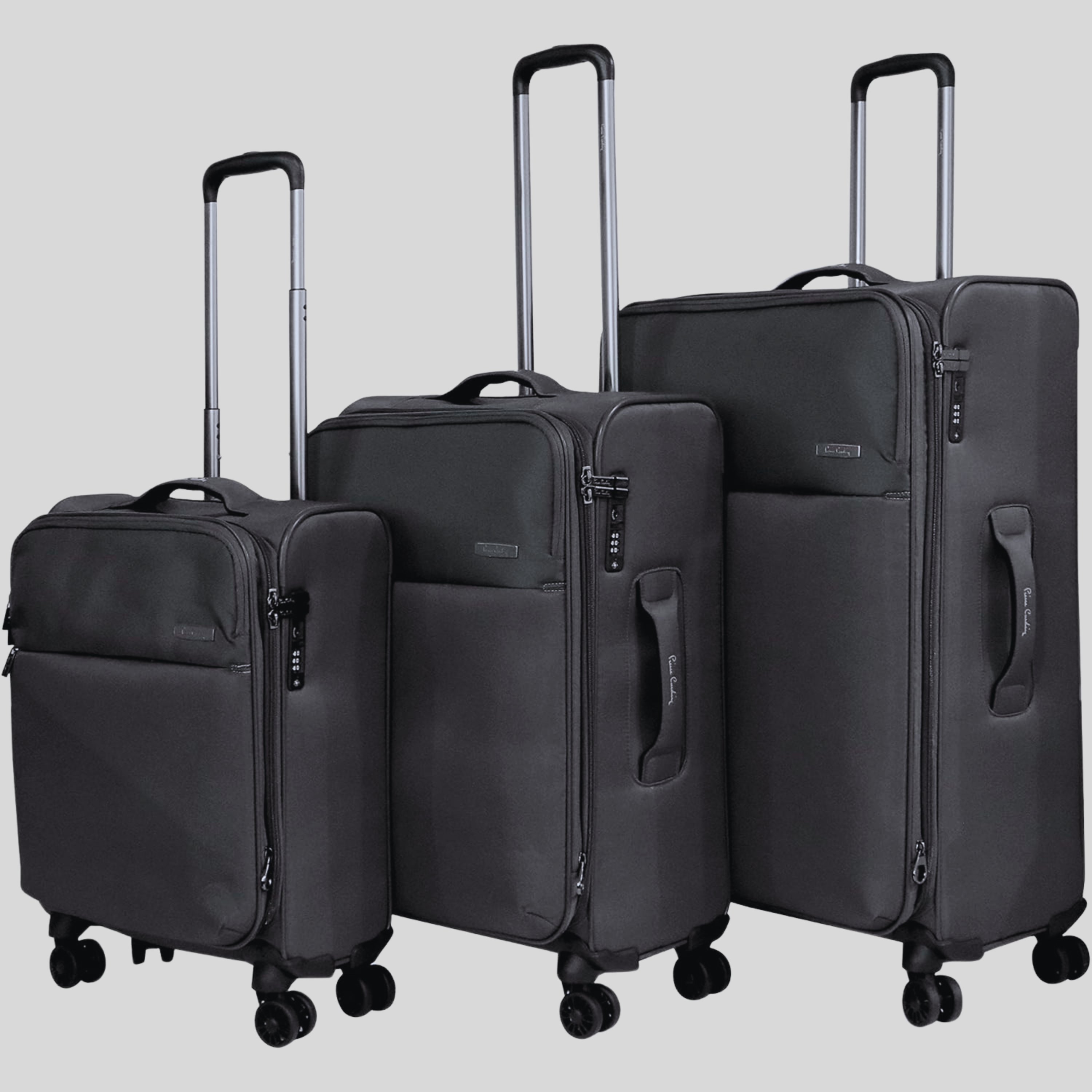Mercury Soft Side Luggage Set of 3-Black