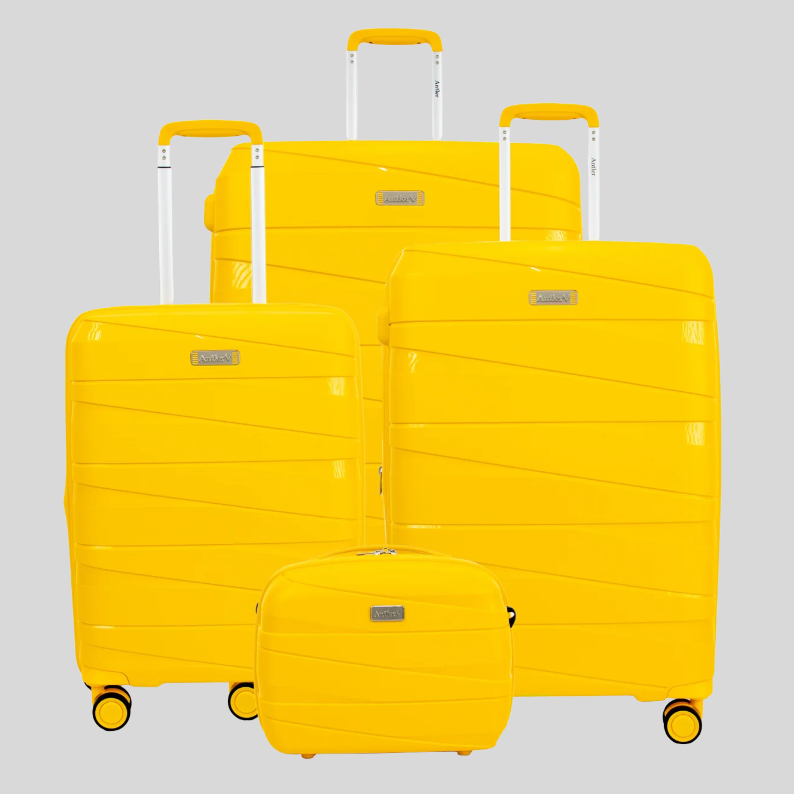 Nova Unbreakable Luggage Set of 4-Yellow
