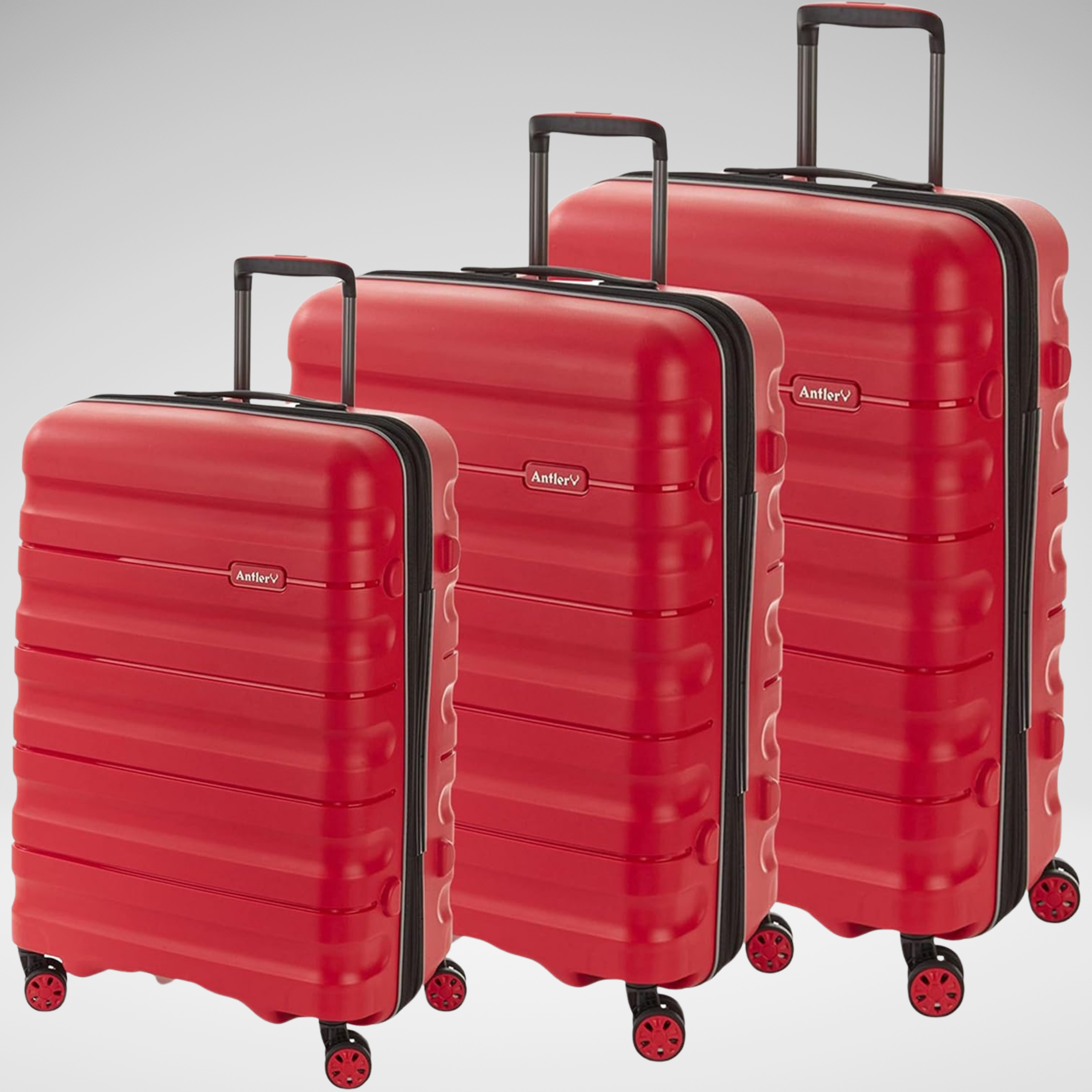 Juno Set of 3 Unbreakable Luggage-Red