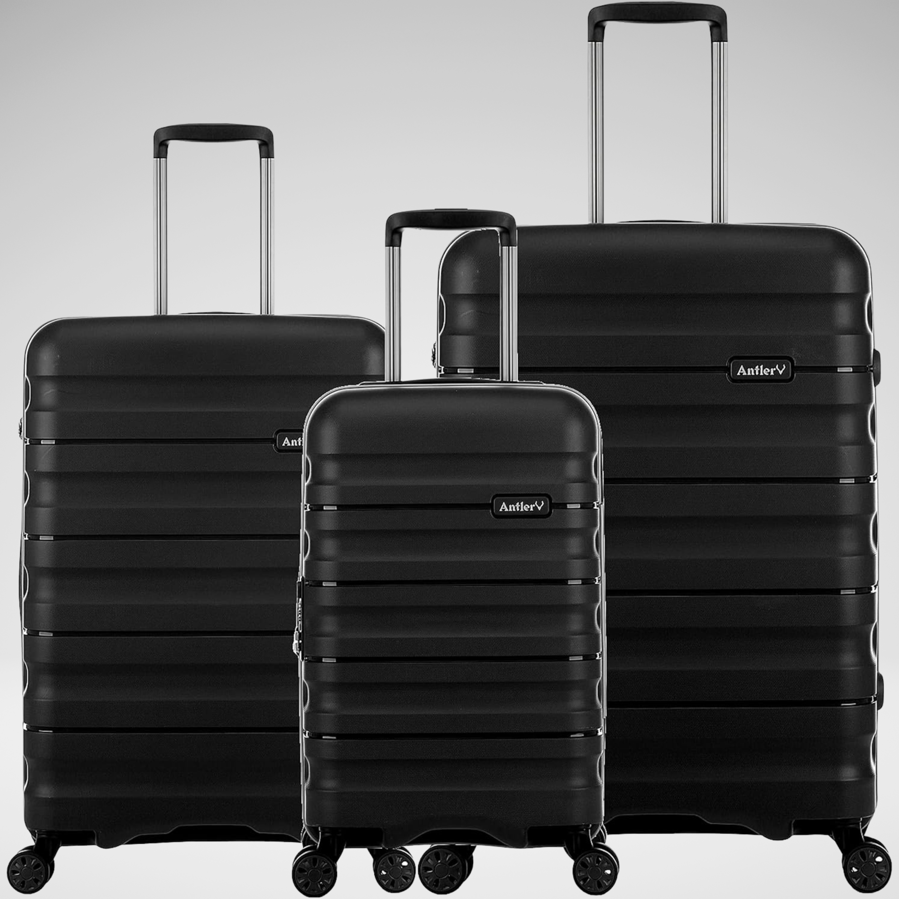 Juno Set of 3 Unbreakable Luggage-Black