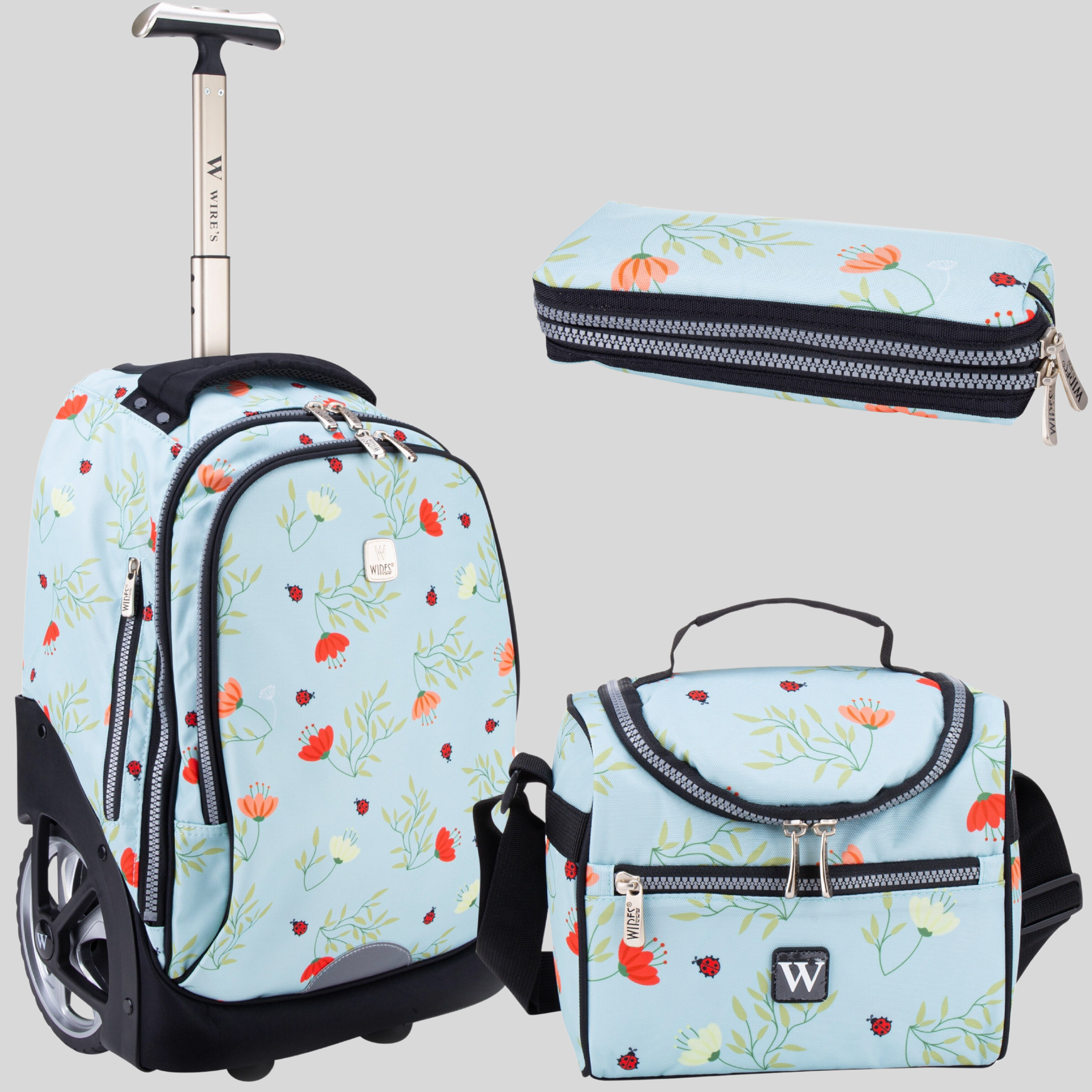 All in One 2 WHEEL School Trolley Bag