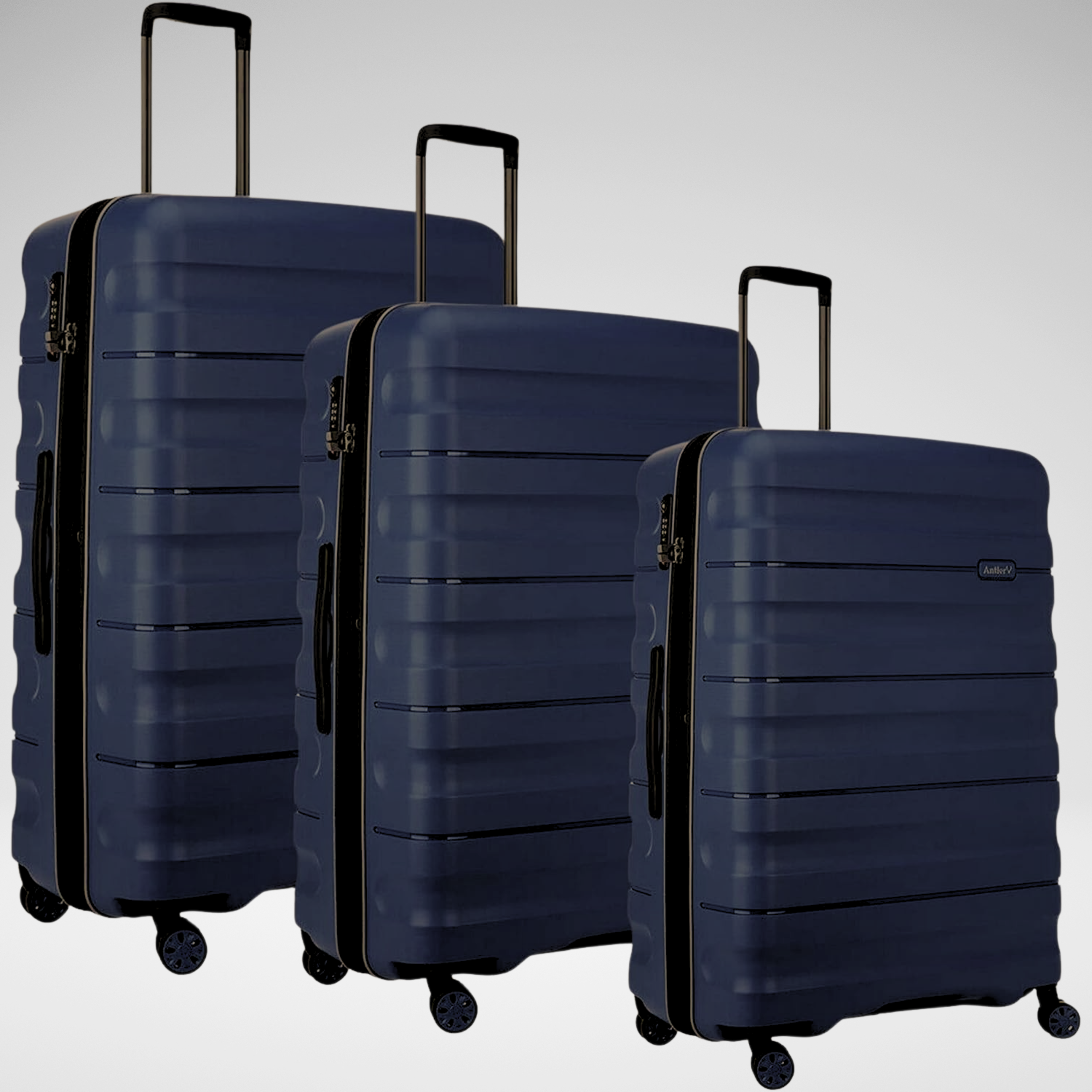 Juno Set of 3 Unbreakable Luggage-Navy