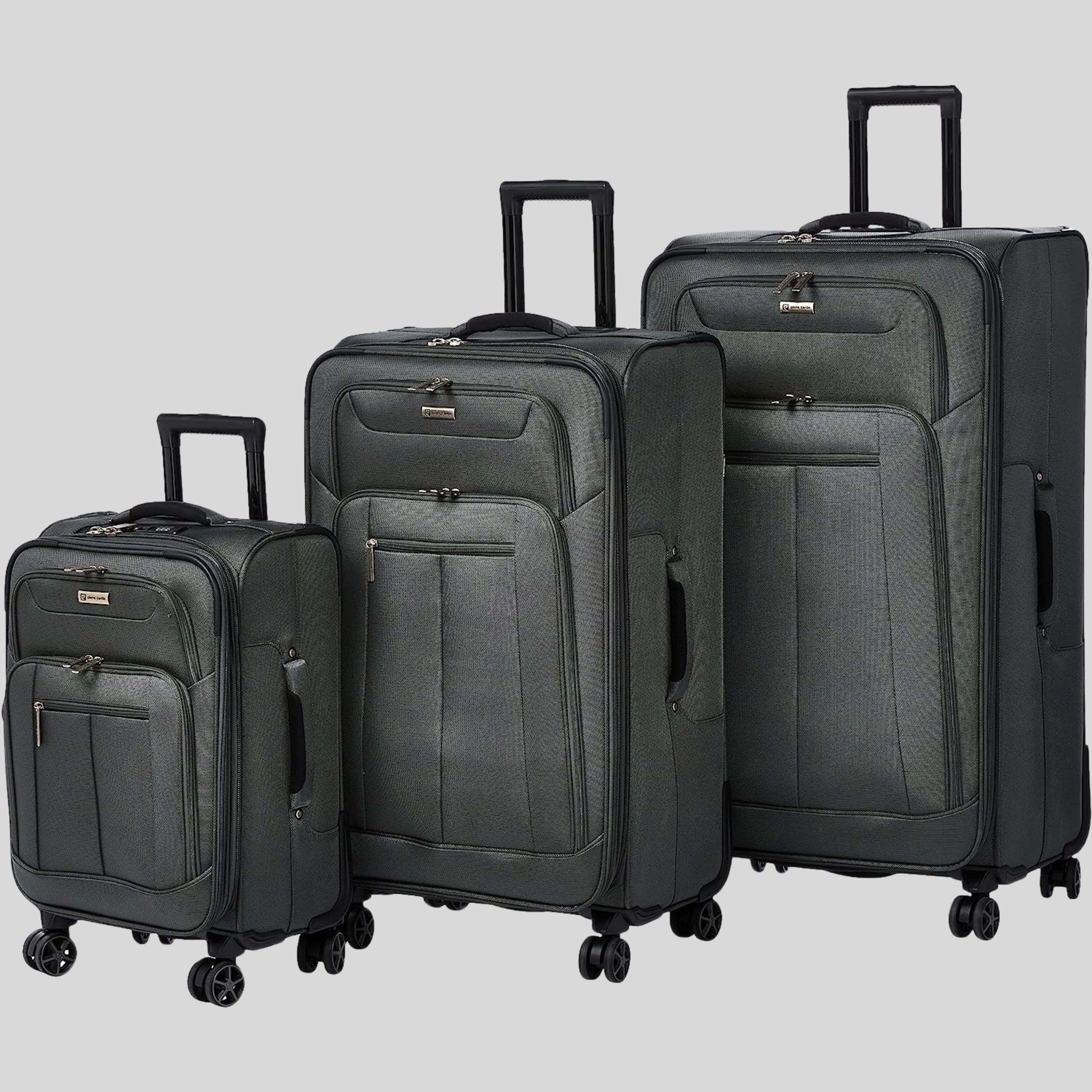 Soft Side Jumbo Luggage Set of 3-Grey