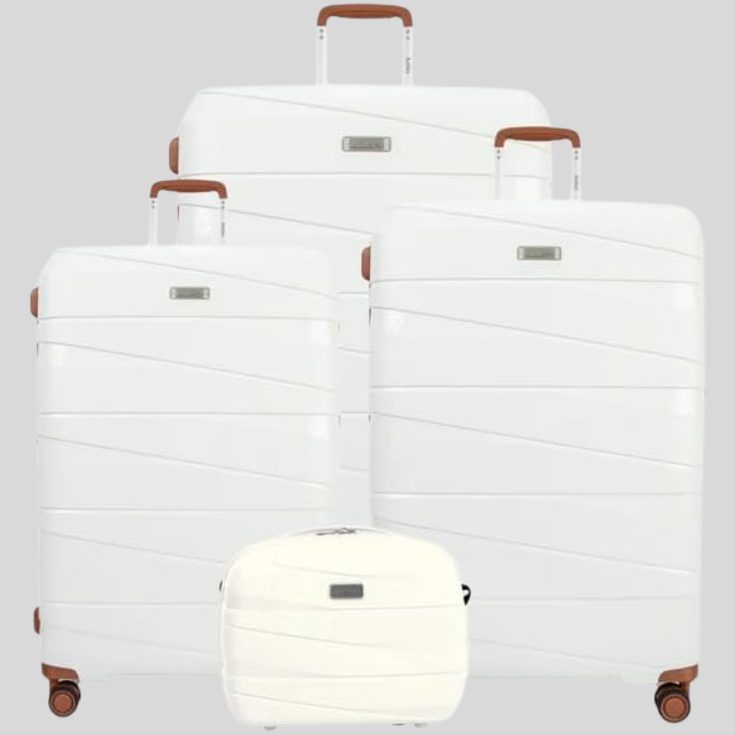 Nova Unbreakable Luggage Set of 4-White
