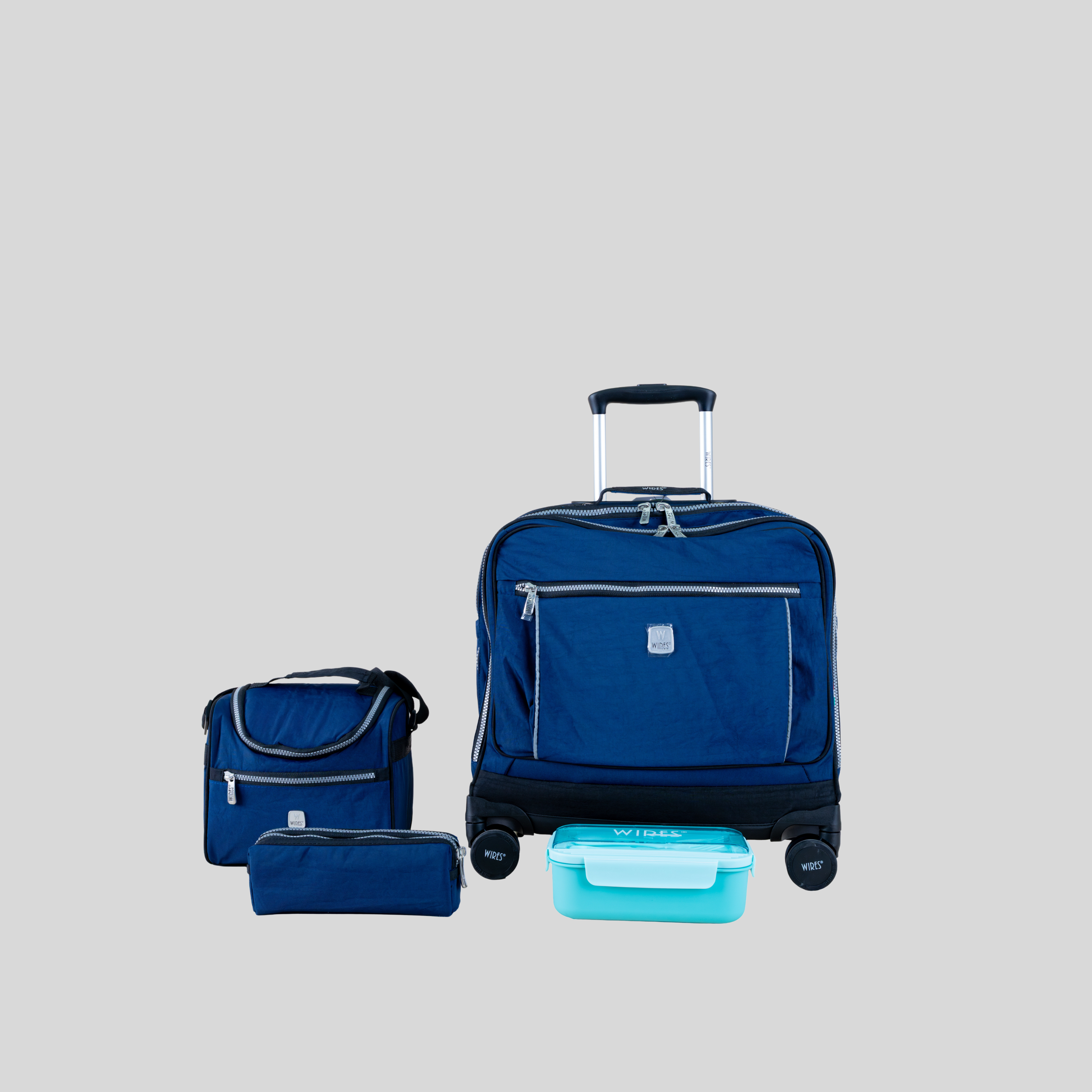 4 Wheels Trolley School Bag-Set of 4