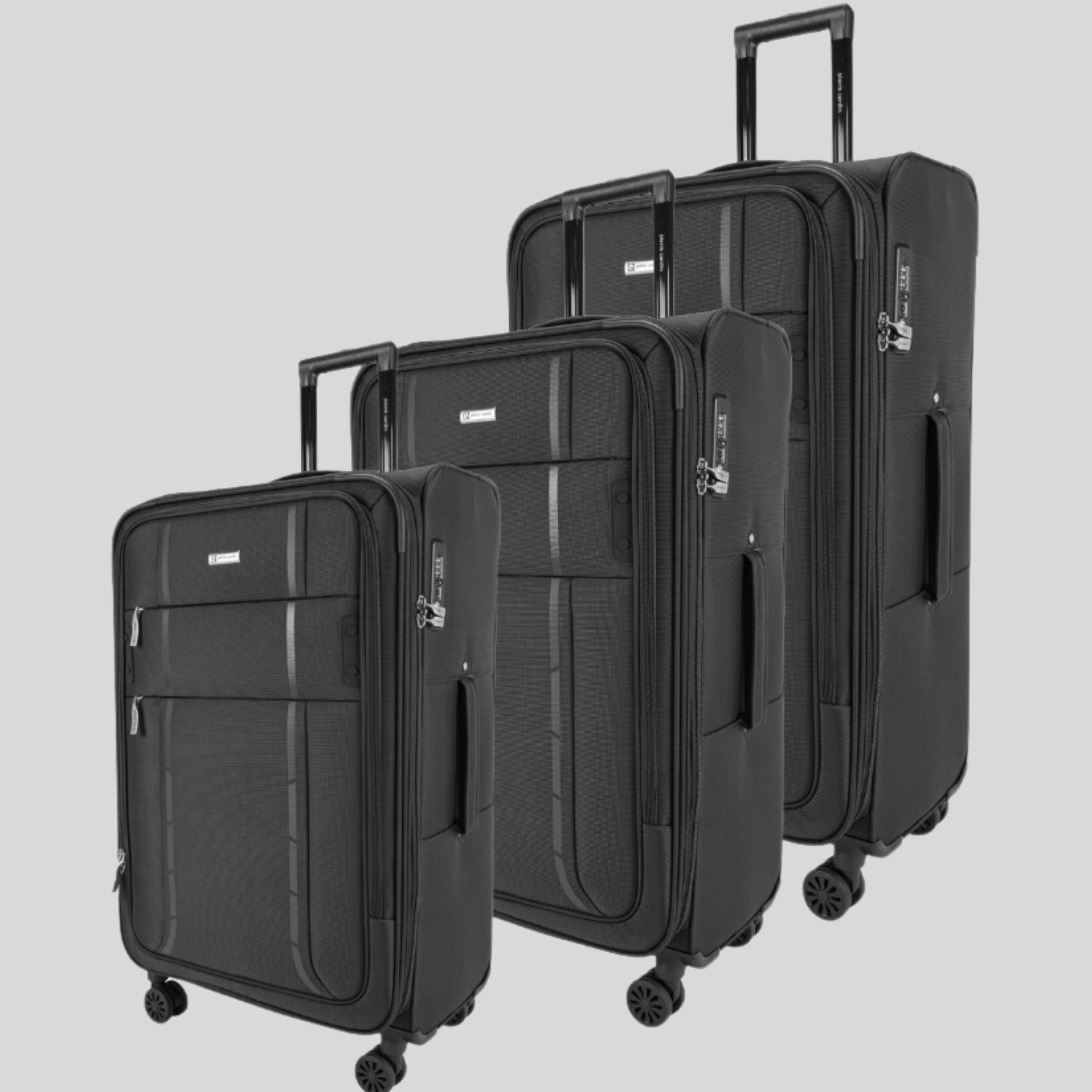 Pierre Cardin Softside  Lightweight Luggage Set of 3