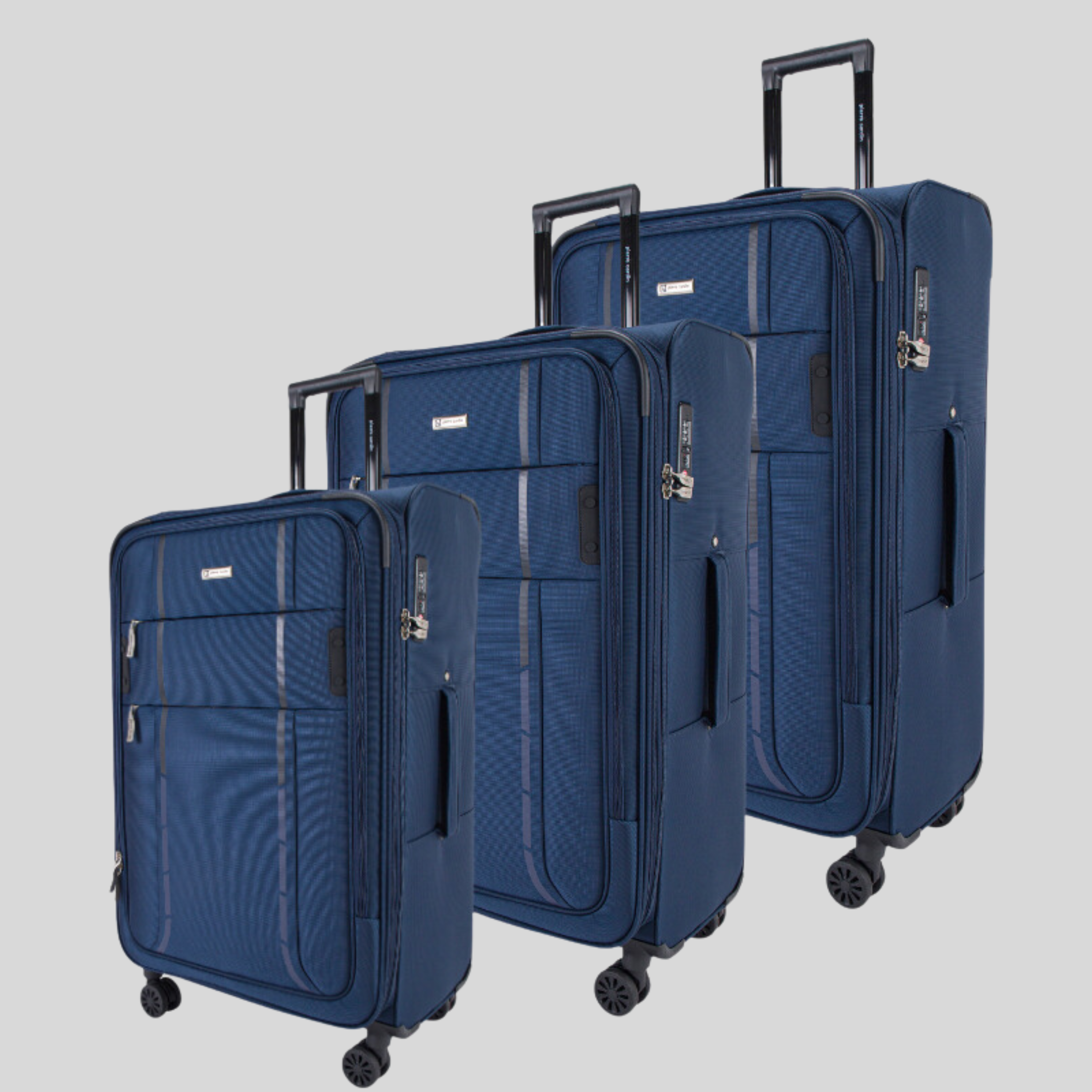 Brooklyn Soft Side Luggage Set of 3-Navy