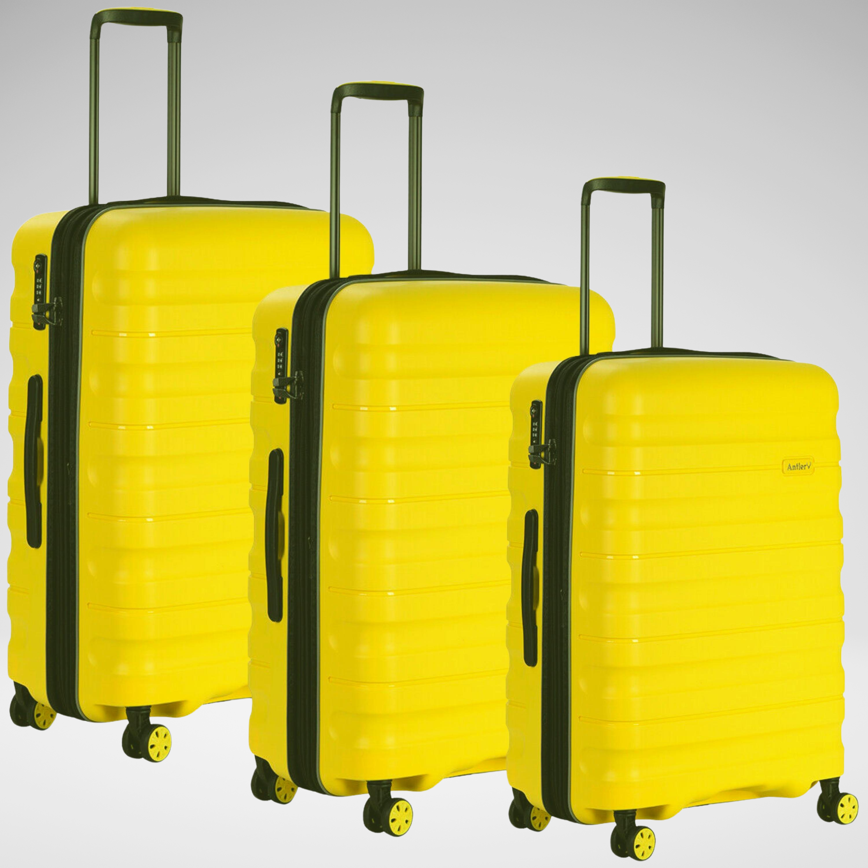 Juno Set of 3 Unbreakable Luggage-Yellow