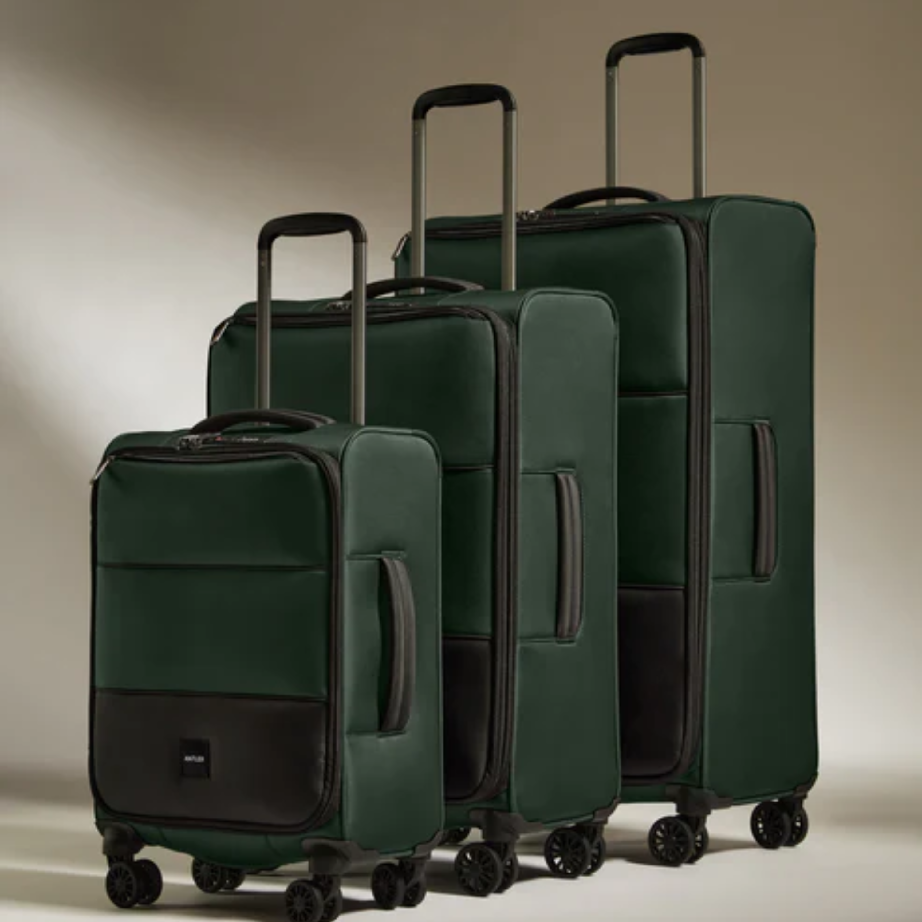 Soft Stripe Luggage Set of 3-Green