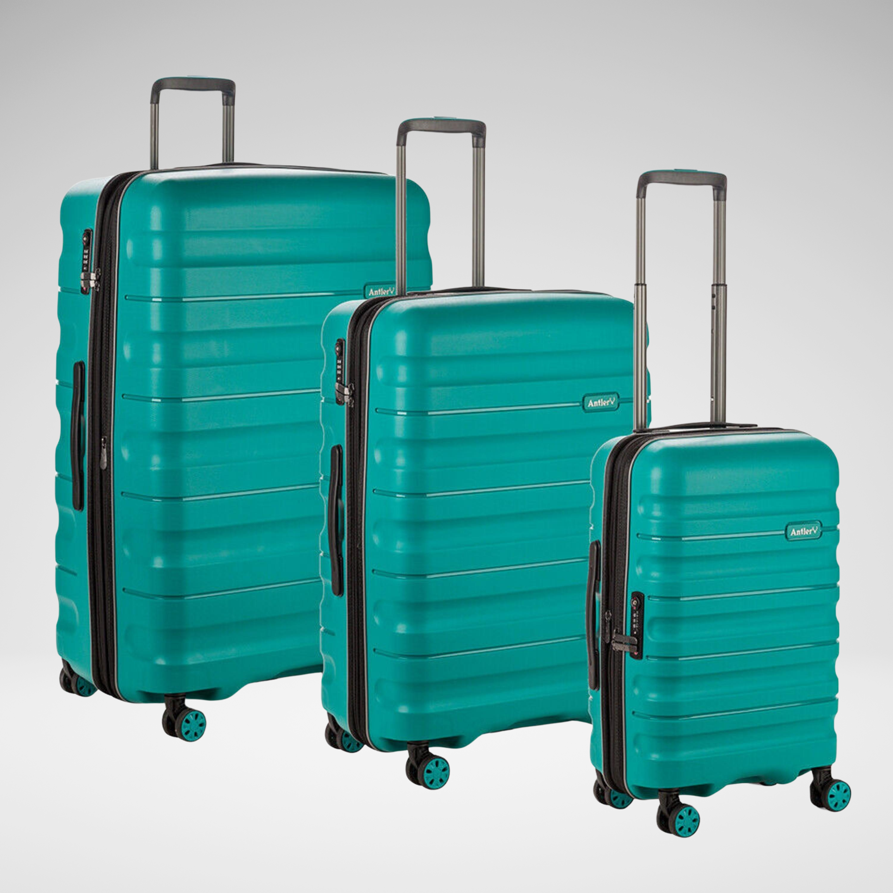 Juno Set of 3 Unbreakable Luggage-Teal