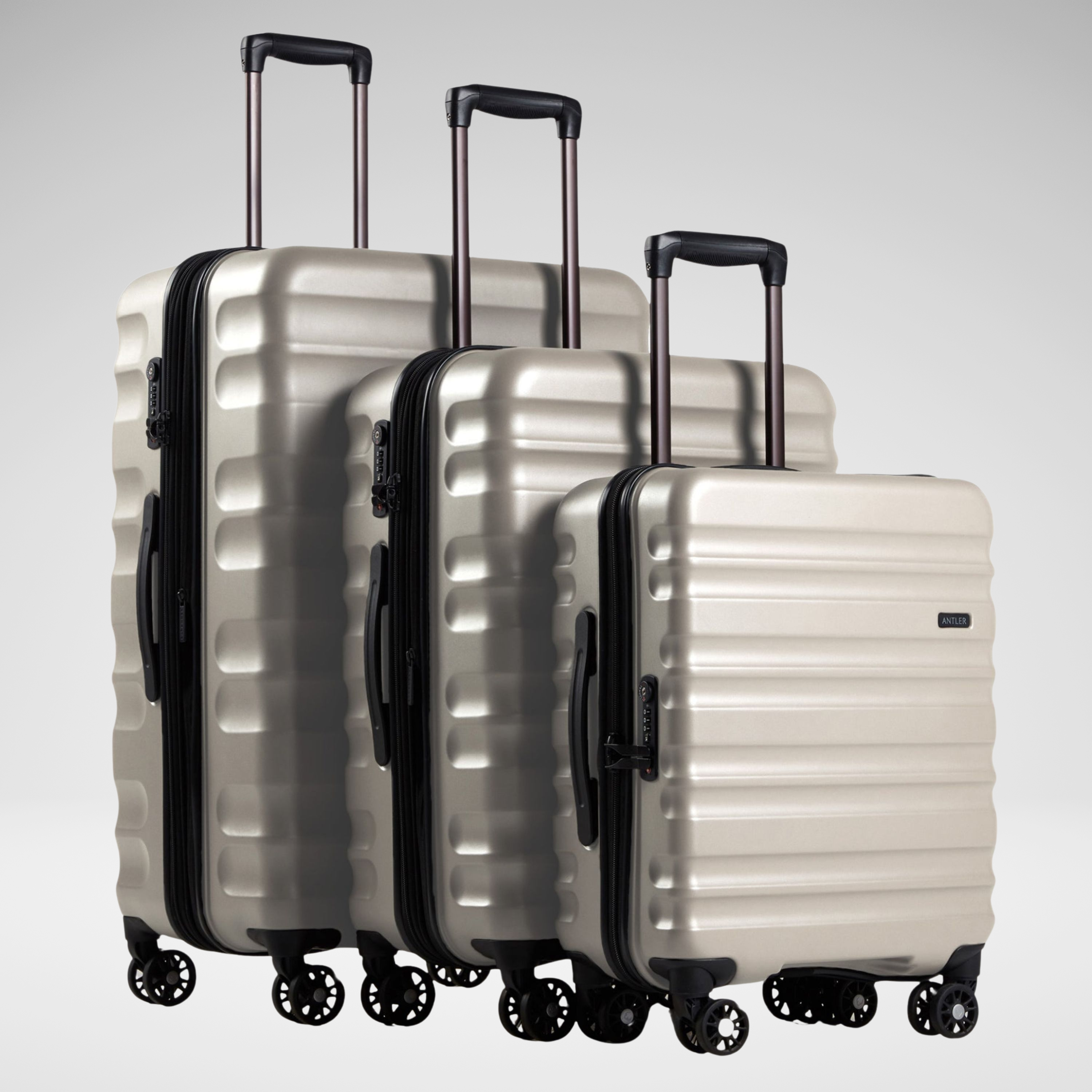 Clifton Set of 3 polycarbonate Suitcases Taupe