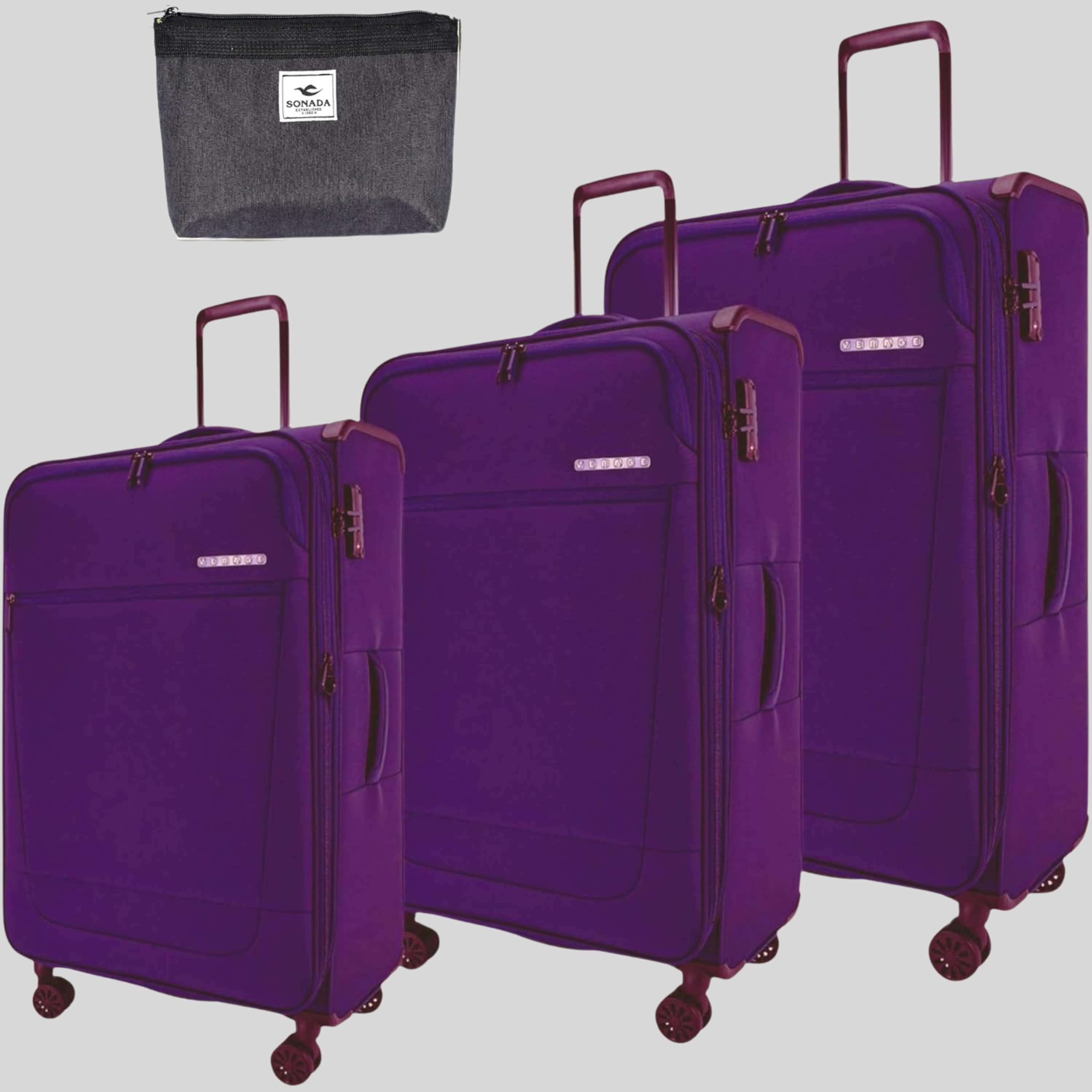 VERAGE Toledo Soft and Expandable Luggage Set of 3