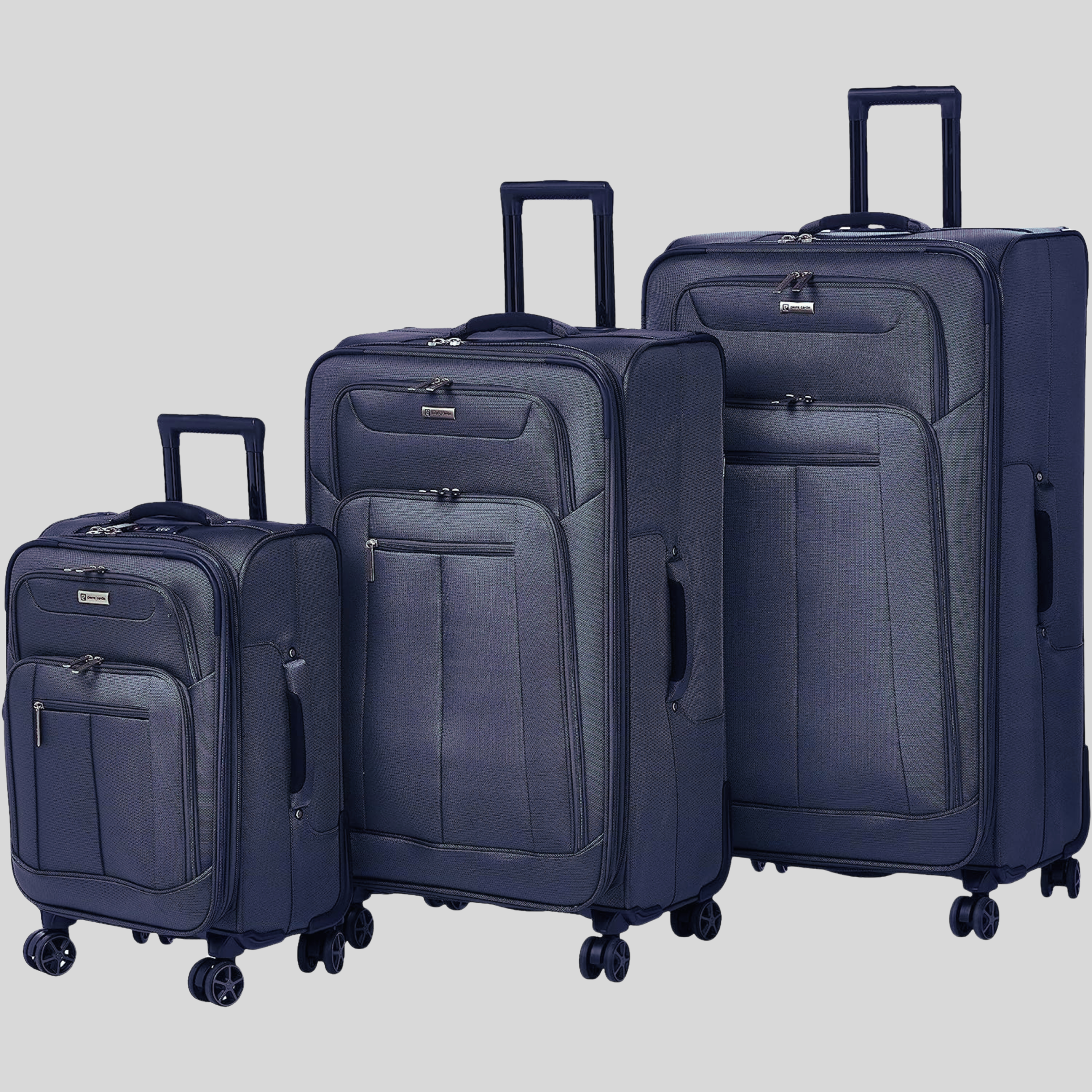 Soft Side Jumbo Luggage Set of 3-Navy