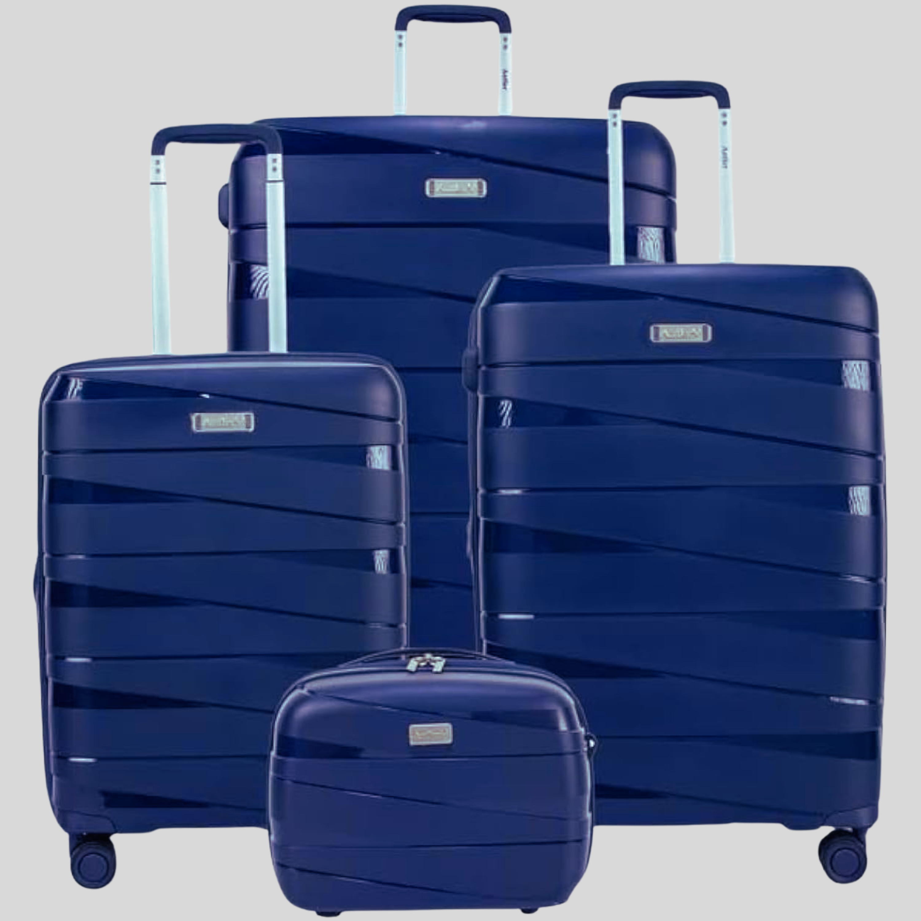 Nova Unbreakable Luggage Set of 4-Navy