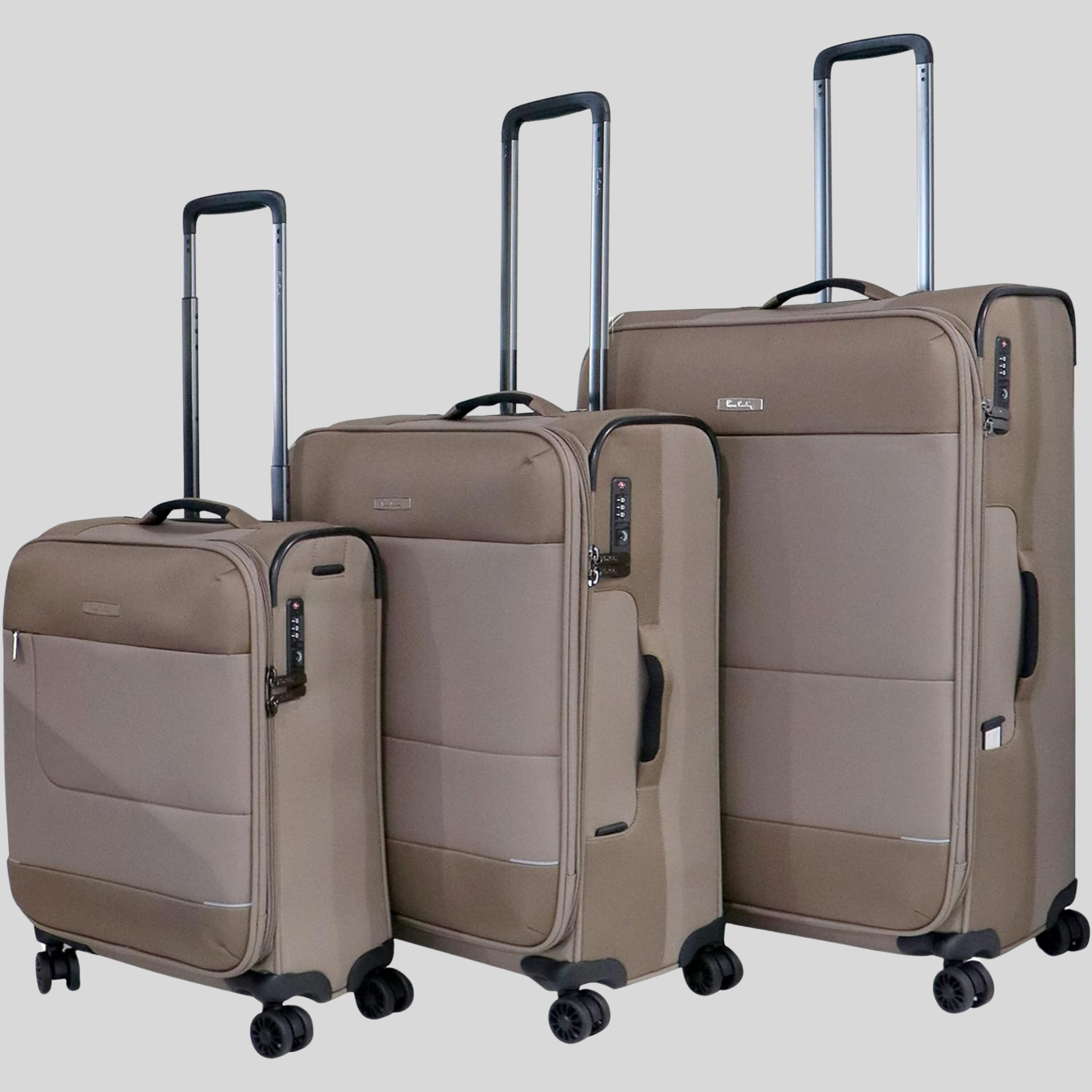 Airlite Soft Side Luggage Set of 3-Brown