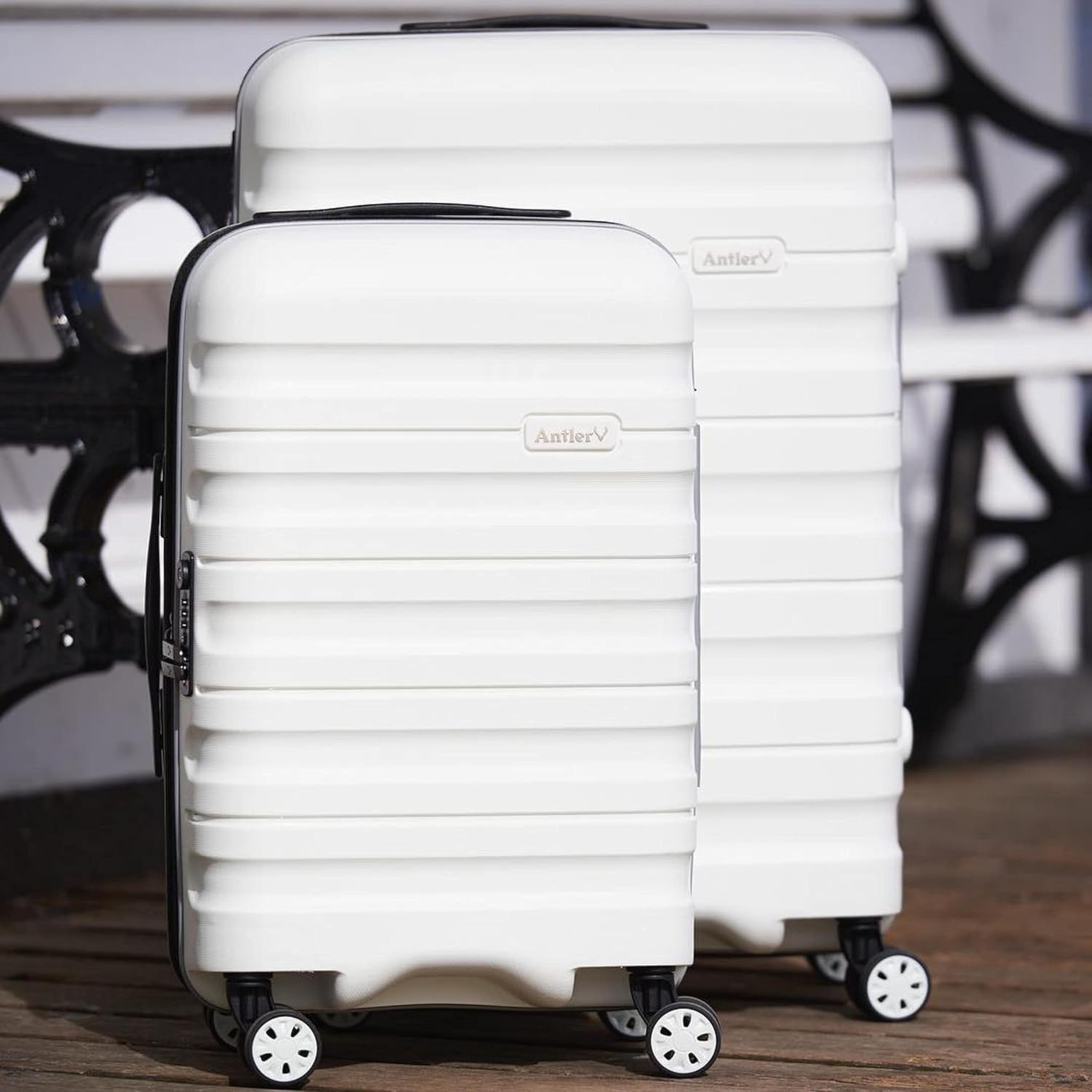 Juno Set of 3 Unbreakable Polypropylene Luggage -White